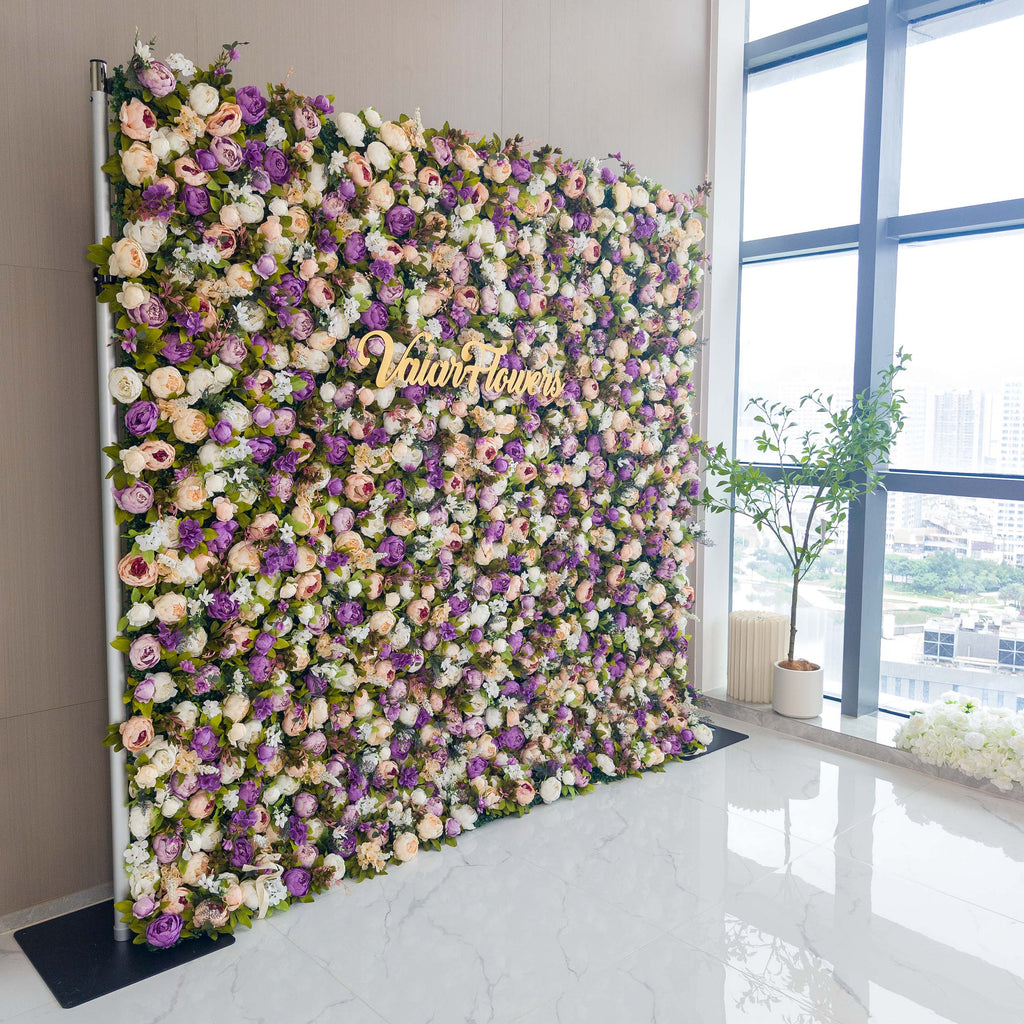 ValarFlowers Faux Artificial Flower Wall Backdrop for Wedding & Event Decor VF-307