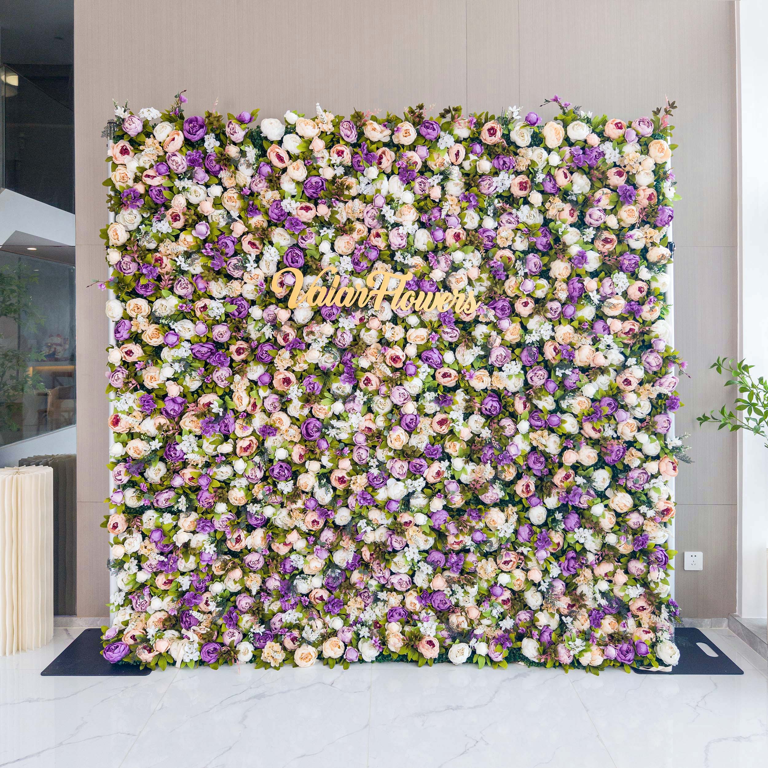 ValarFlowers Faux Artificial Flower Wall Backdrop for Wedding & Event Decor VF-307