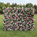 ValarFlowers Green Red Pink Artificial Flower Wall Backdrop for Wedding & Event Decor VF-370