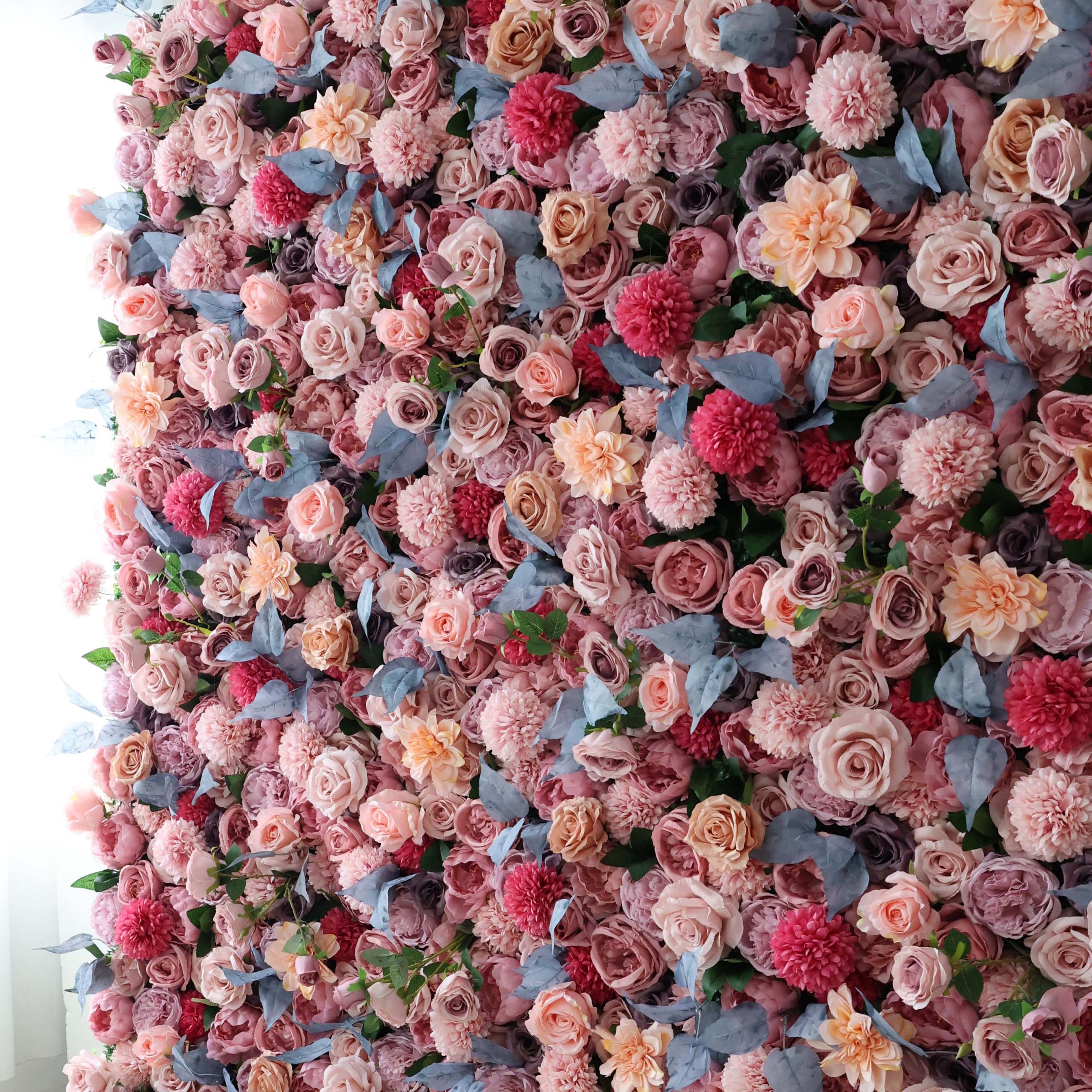 ValarFlowers Rose Peony Hydrangea Artificial Flower Wall Backdrop for Wedding & Event Decor VF-298