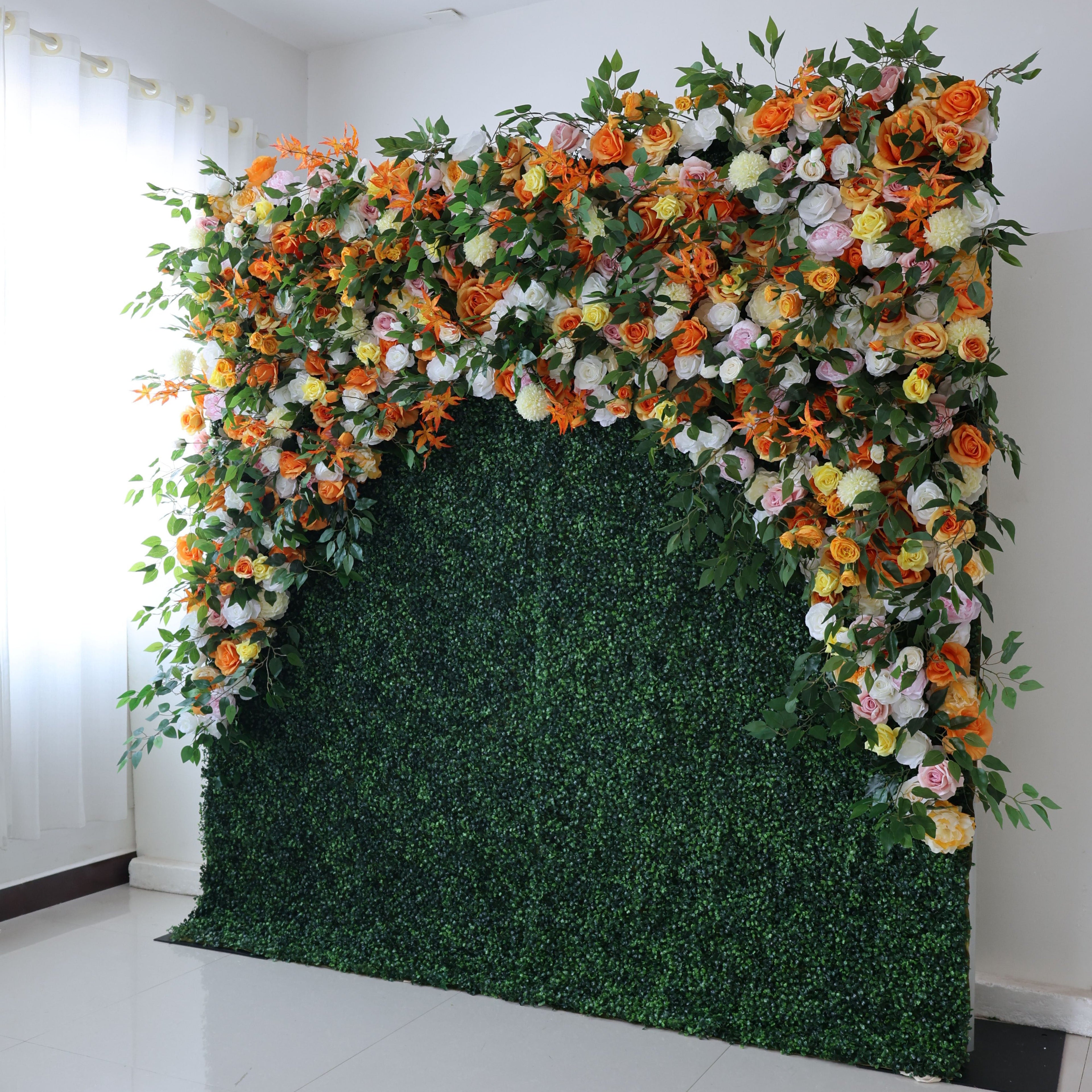ValarFlowers Faux Artificial Flower Wall Backdrop for Wedding & Event Decor VF-393