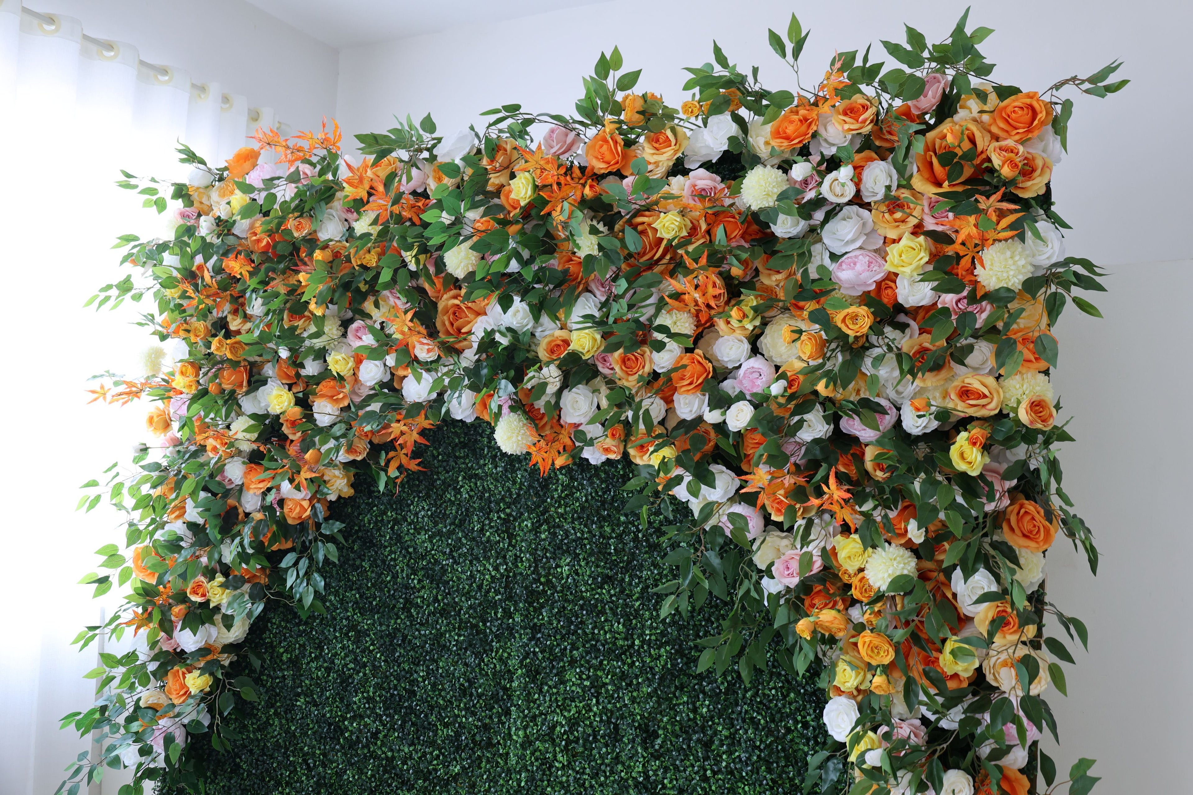 ValarFlowers Faux Artificial Flower Wall Backdrop for Wedding & Event Decor VF-393