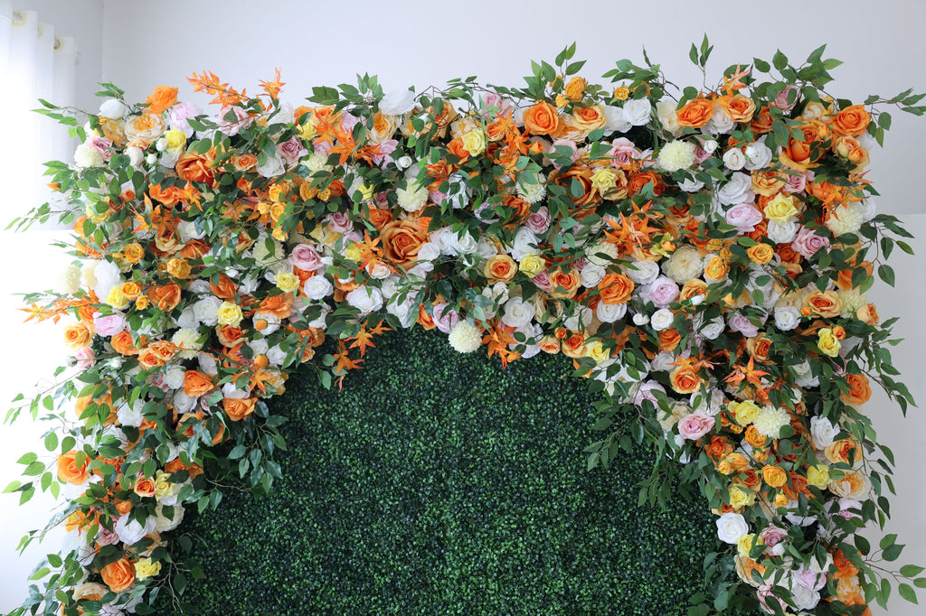 ValarFlowers Faux Artificial Flower Wall Backdrop for Wedding & Event Decor VF-393
