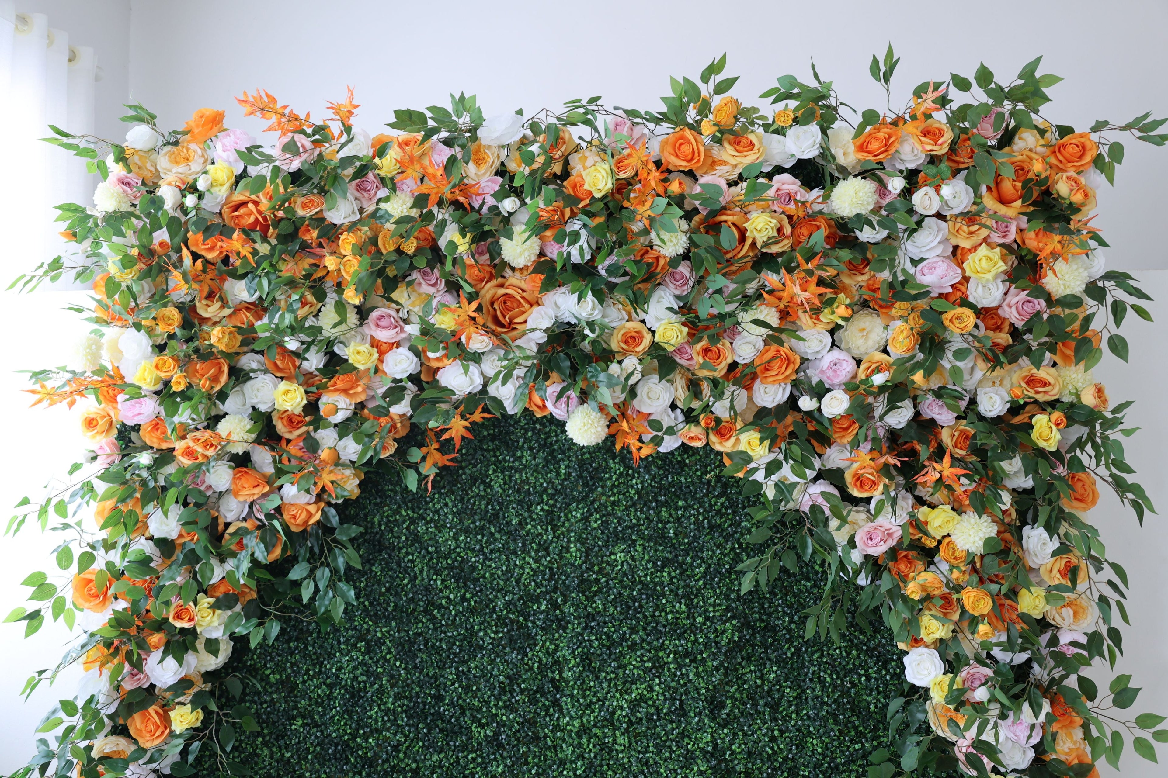 ValarFlowers Faux Artificial Flower Wall Backdrop for Wedding & Event Decor VF-393
