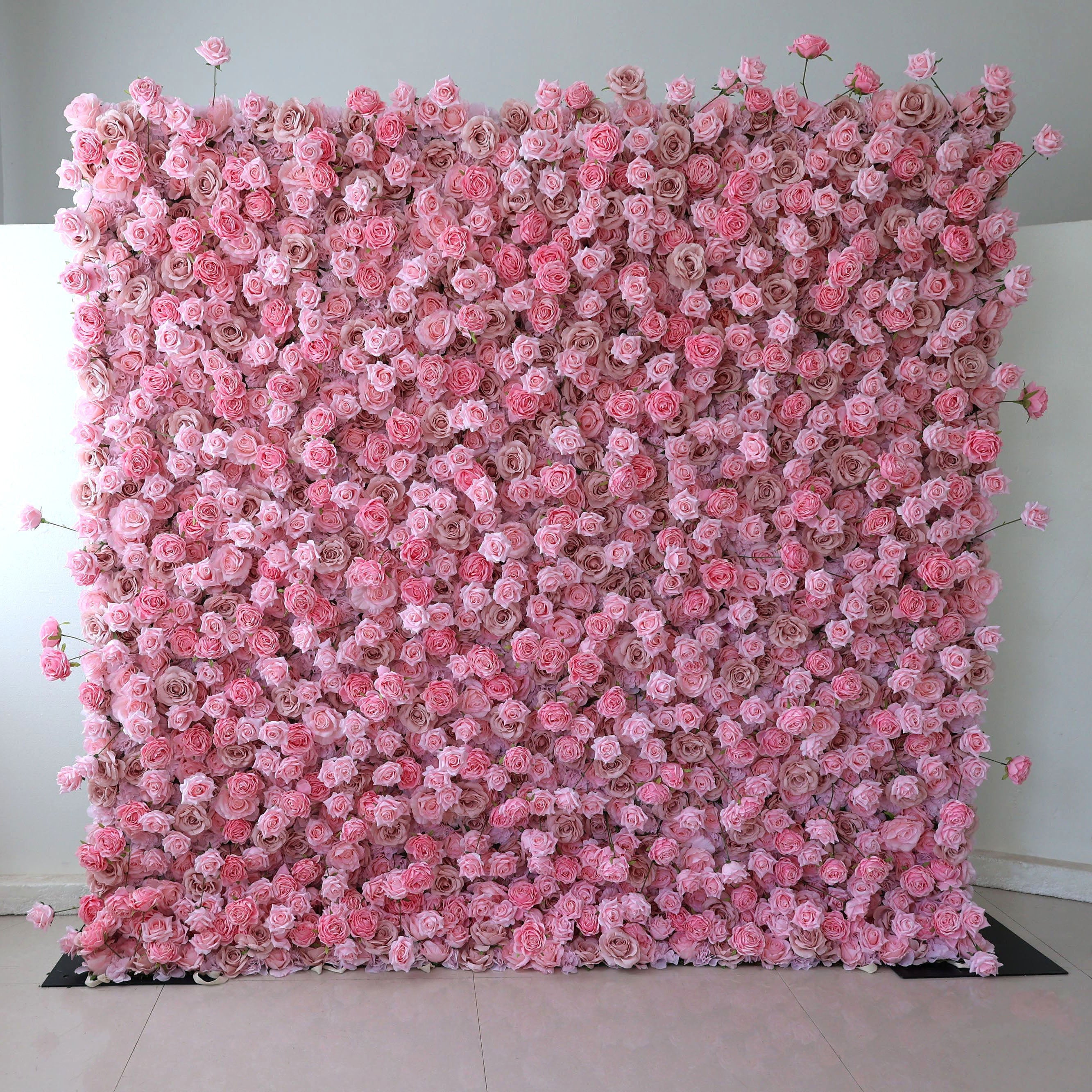 ValarFlowers Pink Rose Peony Artificial Flower Wall Backdrop for Wedding & Event Decor VF-394