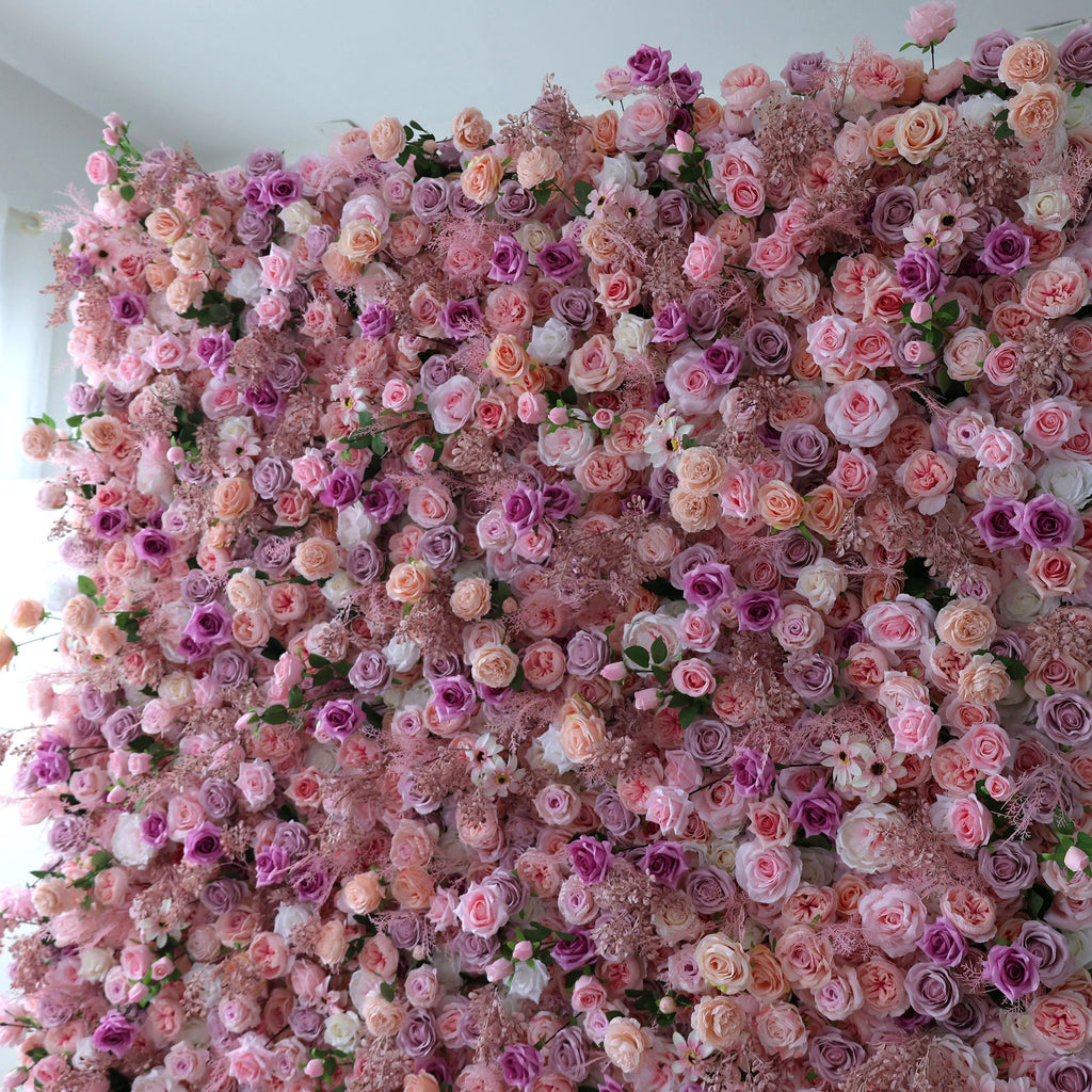 ValarFlowers Rose Peony Hydrangea Artificial Flower Wall Backdrop for Wedding & Event Decor VF-378