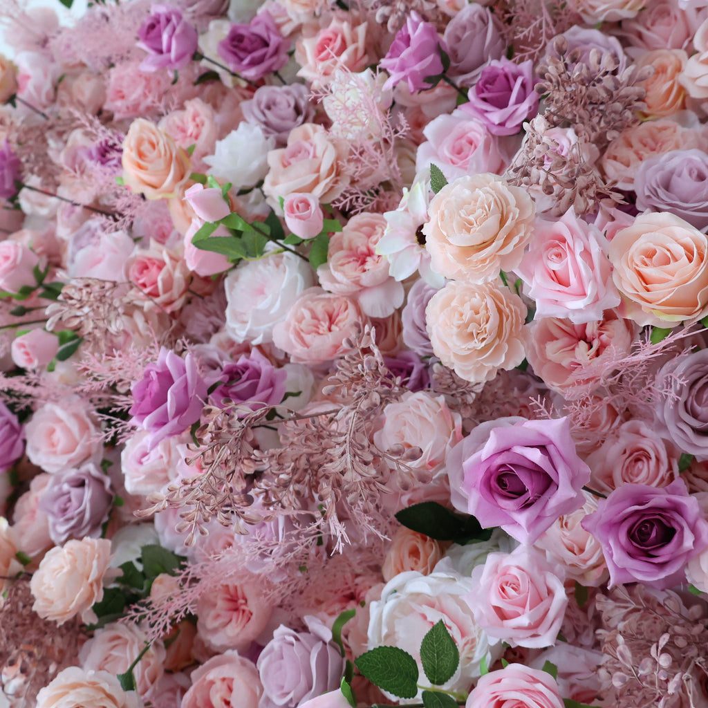 ValarFlowers Rose Peony Hydrangea Artificial Flower Wall Backdrop for Wedding & Event Decor VF-378