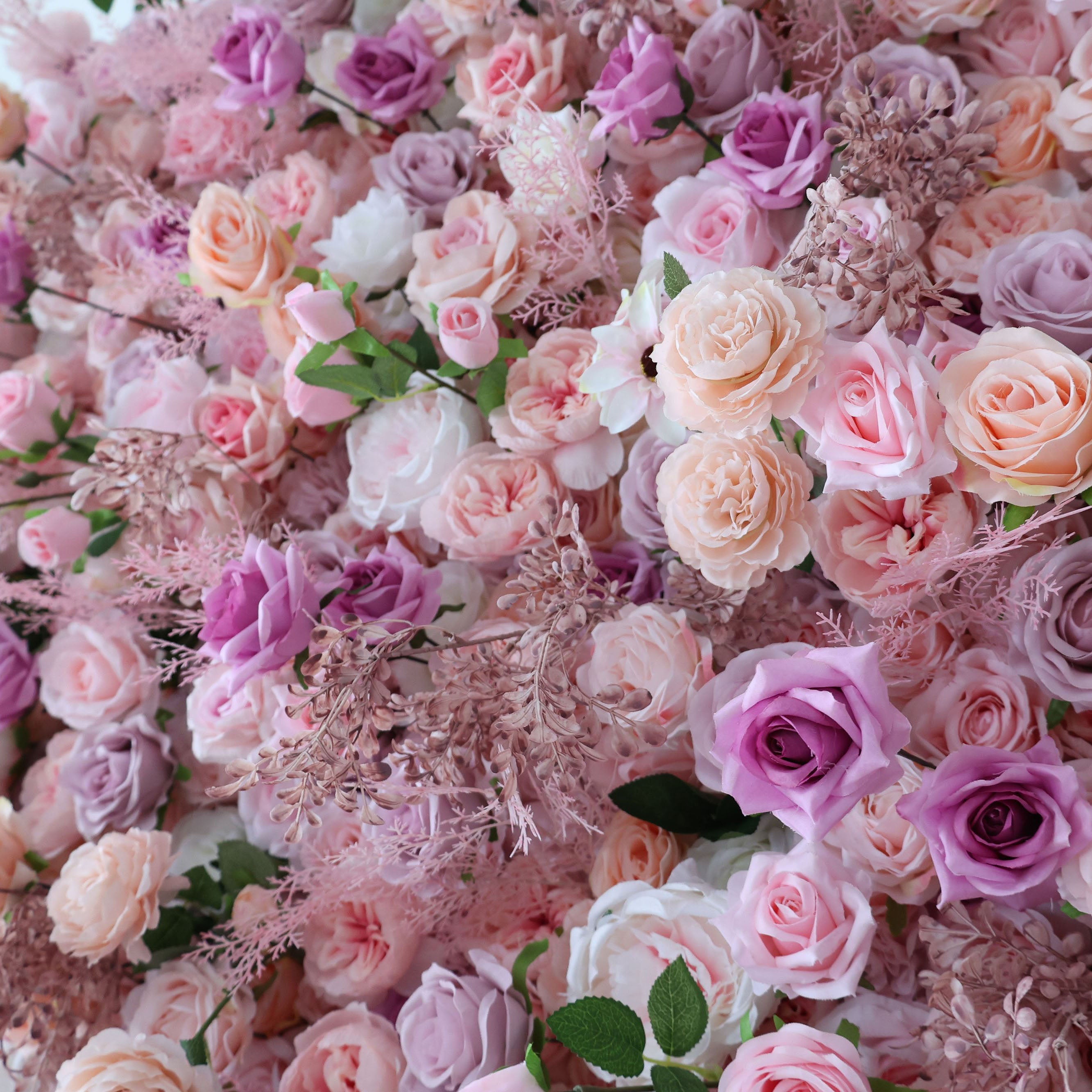 ValarFlowers Rose Peony Hydrangea Artificial Flower Wall Backdrop for Wedding & Event Decor VF-378