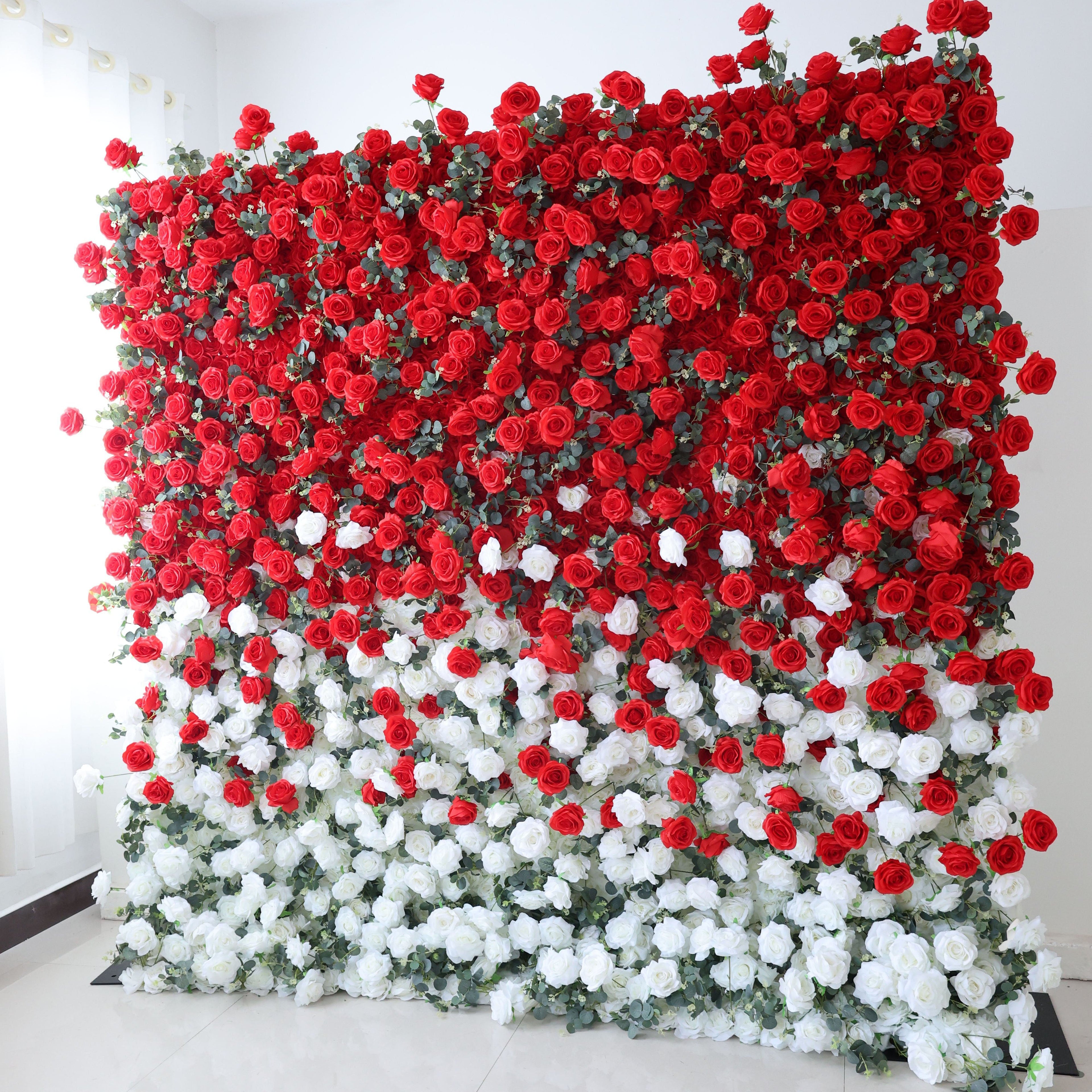 ValarFlowers Rose Peony Hydrangea Artificial Flower Wall Backdrop for Wedding & Event Decor VF-375