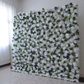ValarFlowers White Rose Orchid Hydrangea Artificial Flower Wall Backdrop for Wedding & Event Decor VF-379