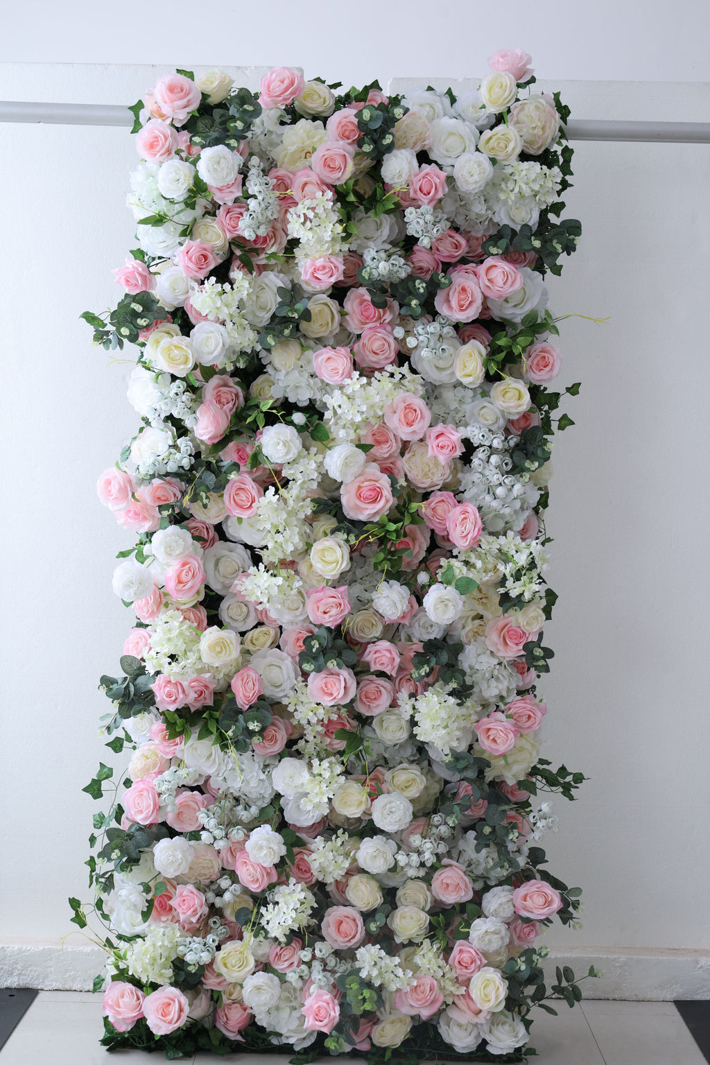 ValarFlowers Pink Cream Ivory Artificial Flower Wall Backdrop for Wedding & Event Decor VF-321
