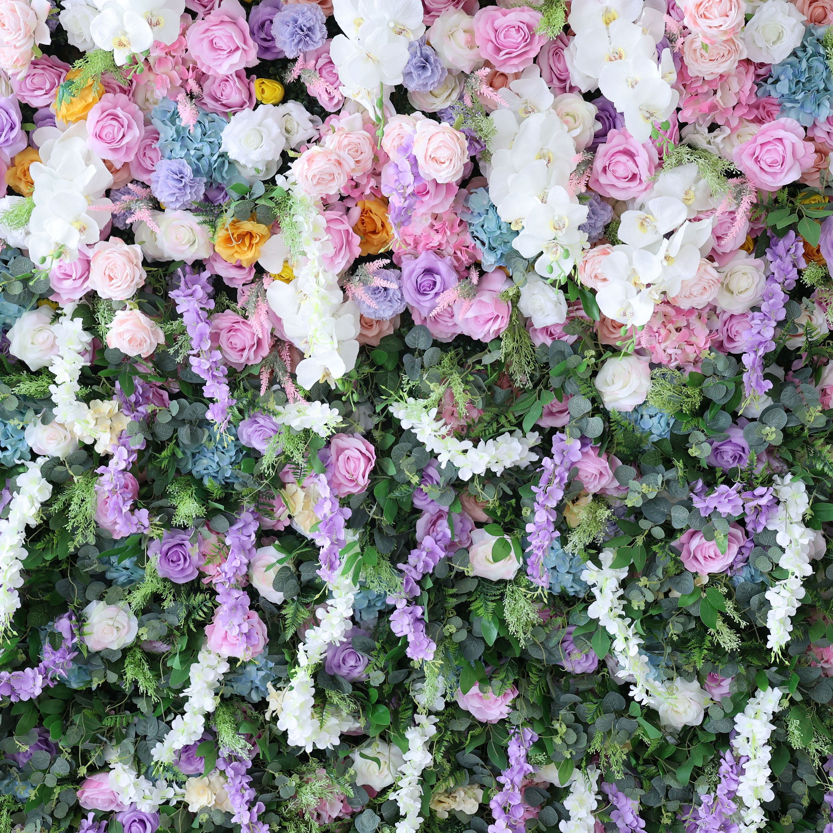 ValarFlowers Lush Rose And Peony Artificial Flower Wall Backdrop for Wedding & Event Decor VF-380