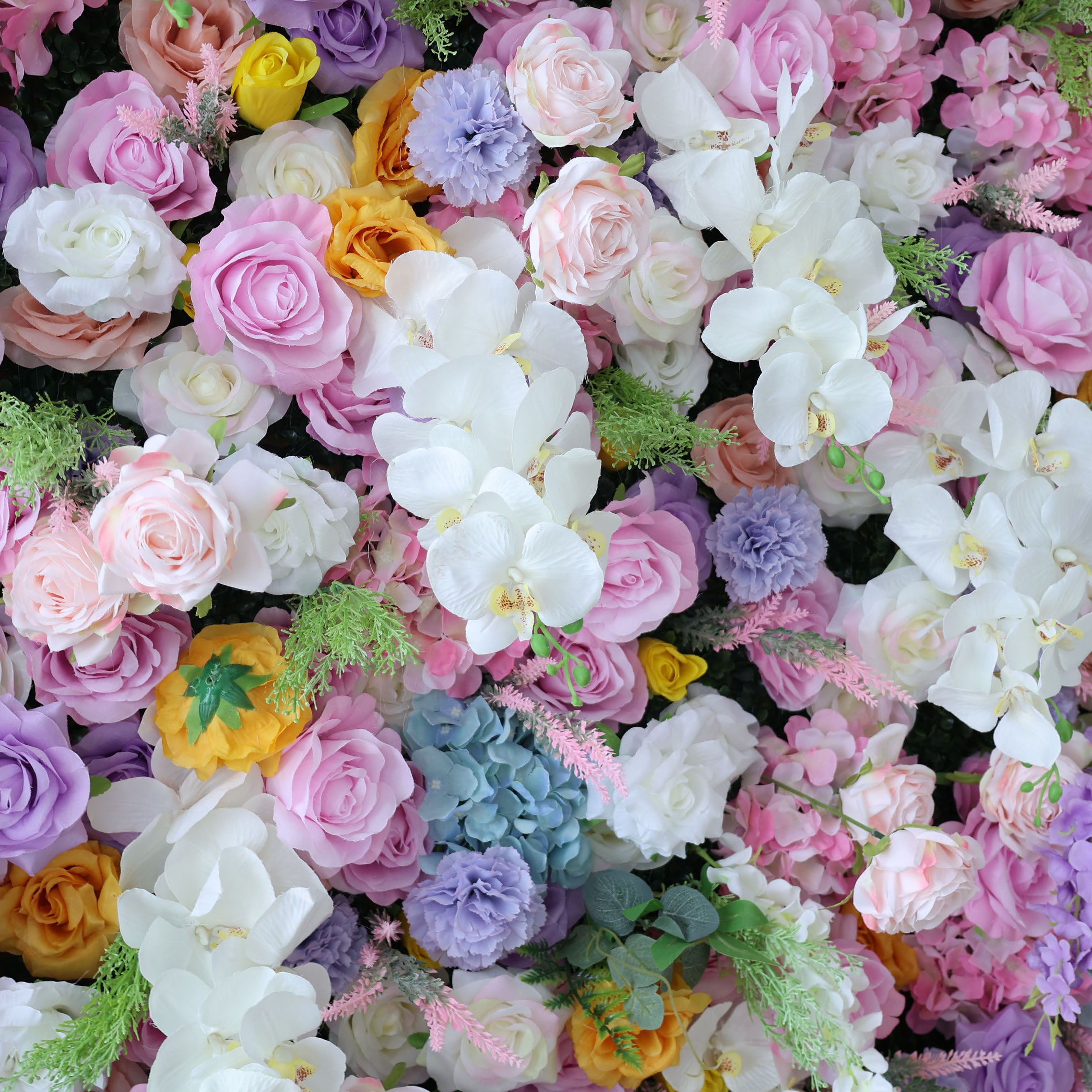 ValarFlowers Lush Rose And Peony Artificial Flower Wall Backdrop for Wedding & Event Decor VF-380