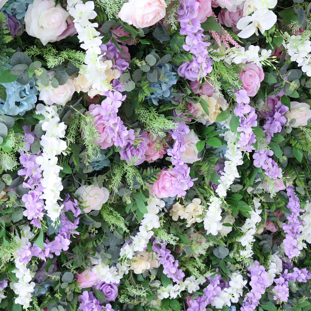 ValarFlowers Lush Rose And Peony Artificial Flower Wall Backdrop for Wedding & Event Decor VF-380