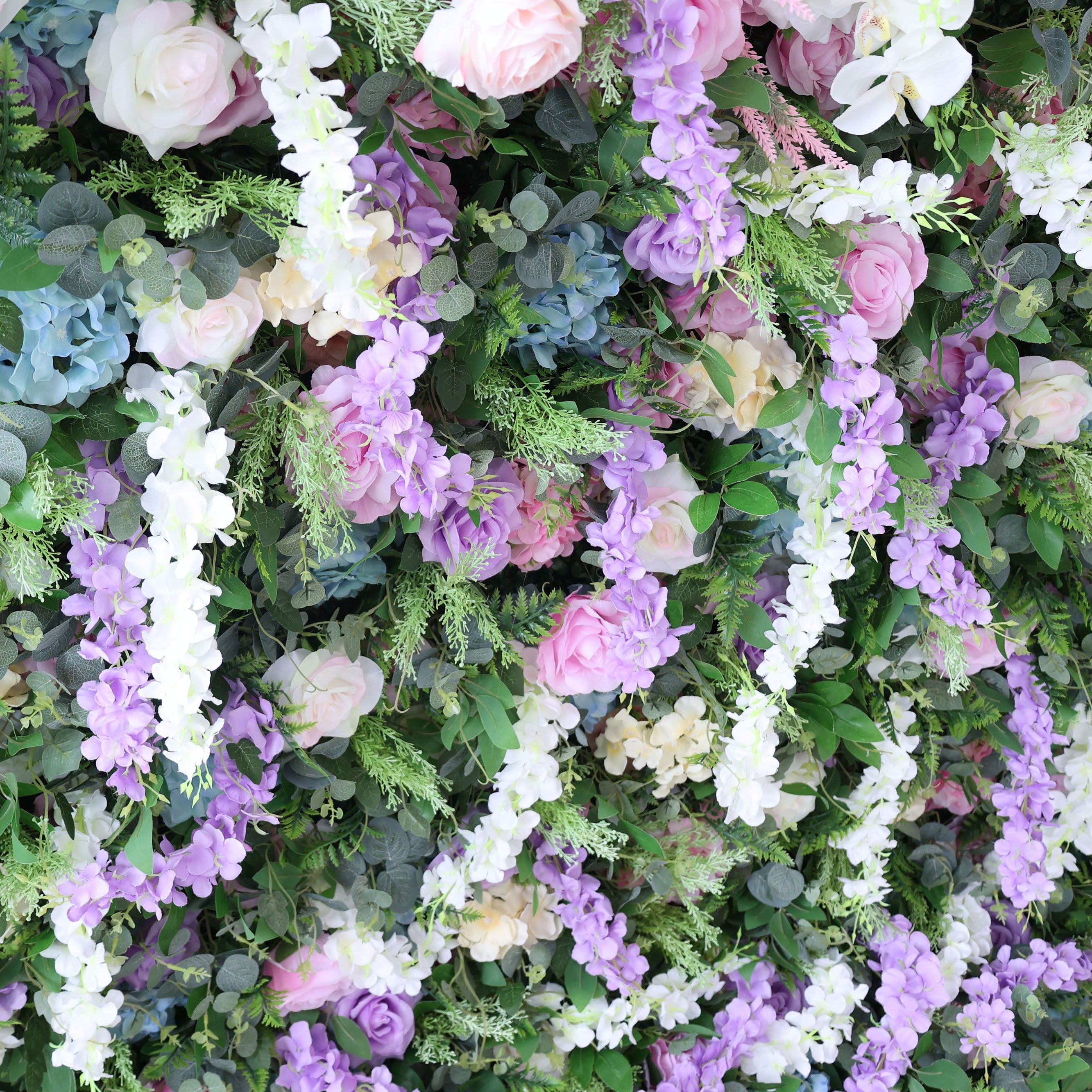 ValarFlowers Lush Rose And Peony Artificial Flower Wall Backdrop for Wedding & Event Decor VF-380