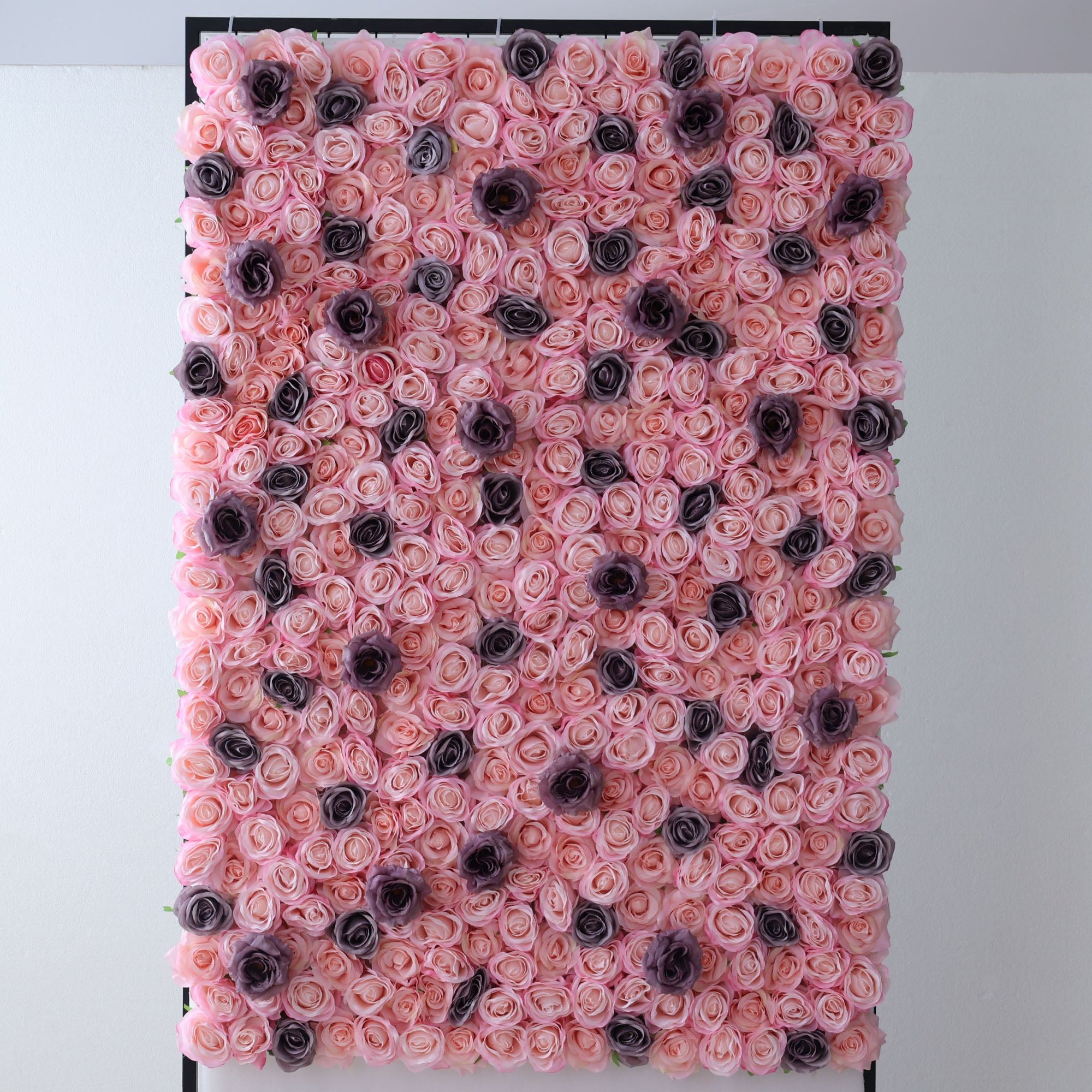 Valar Flowers Artificial Mixed Variety Of Pink And Dark Purple Rose Flowers Flower Wall Wedding Event Backdrop-VF-323