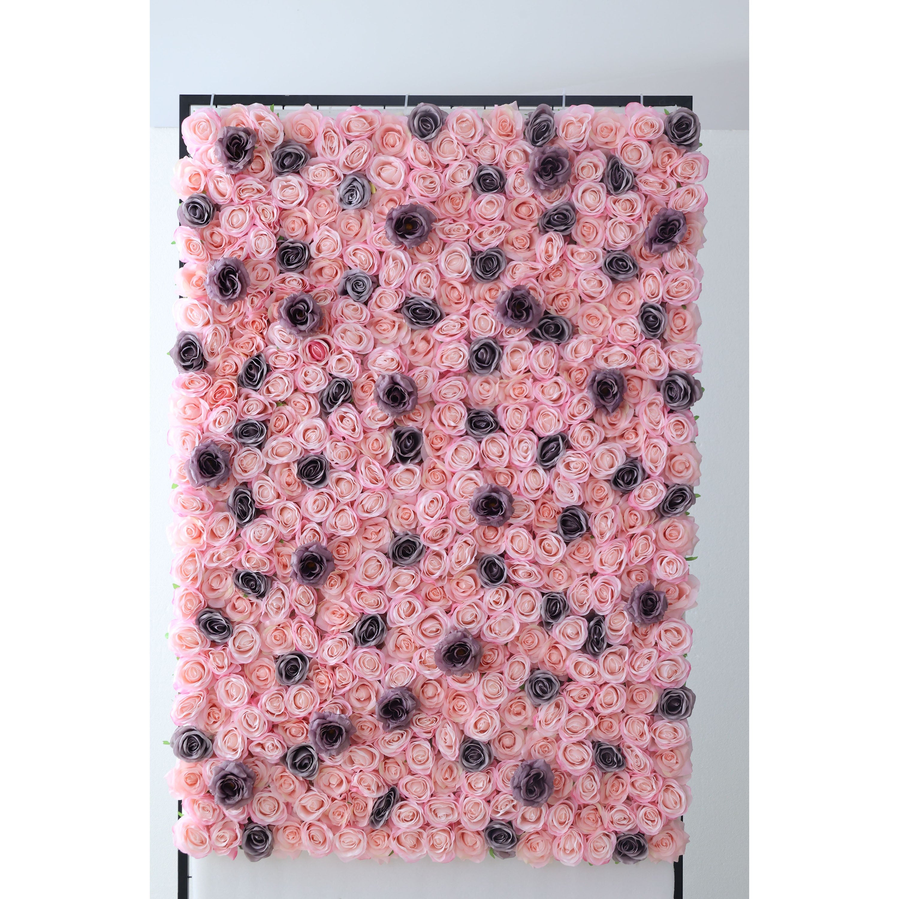 Valar Flowers Artificial Mixed Variety Of Pink And Dark Purple Rose Flowers Flower Wall Wedding Event Backdrop-VF-323