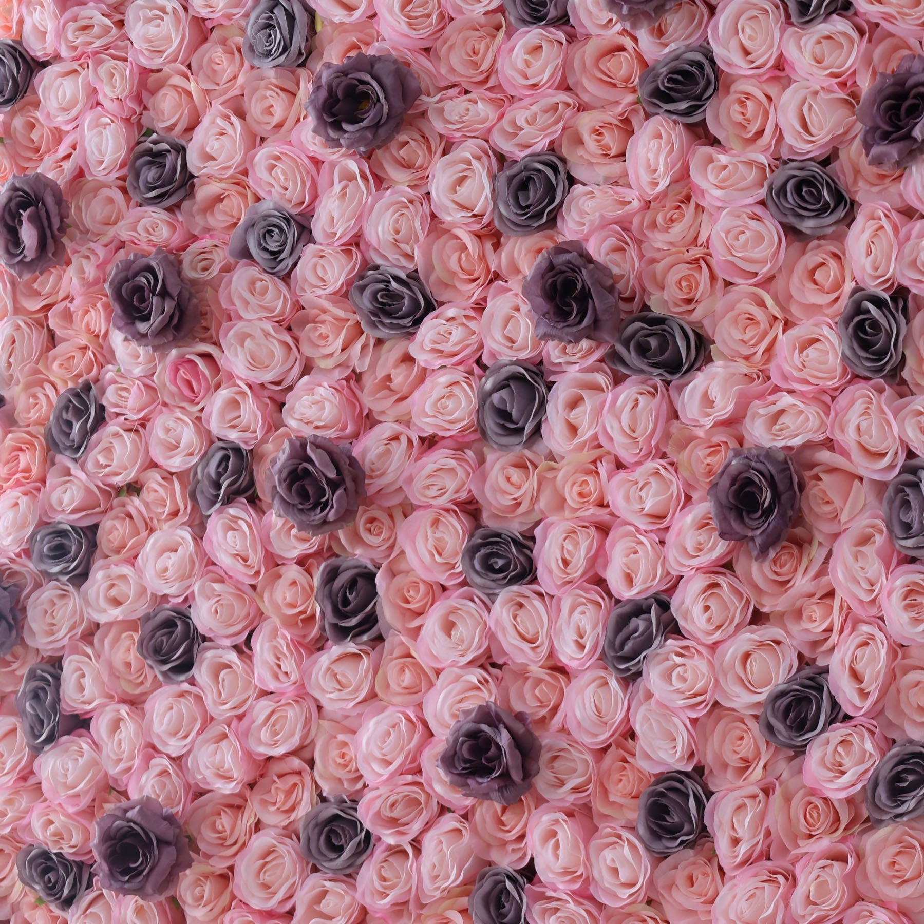 Valar Flowers Artificial Mixed Variety Of Pink And Dark Purple Rose Flowers Flower Wall Wedding Event Backdrop-VF-323