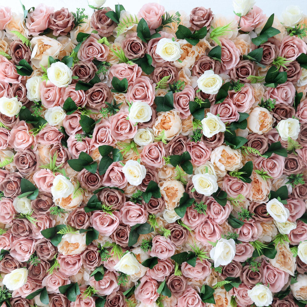 ValarFlowers Pink White Peony Artificial Flower Wall Backdrop for Wedding & Event Decor VF-322