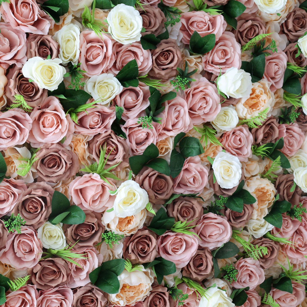 ValarFlowers Pink White Peony Artificial Flower Wall Backdrop for Wedding & Event Decor VF-322