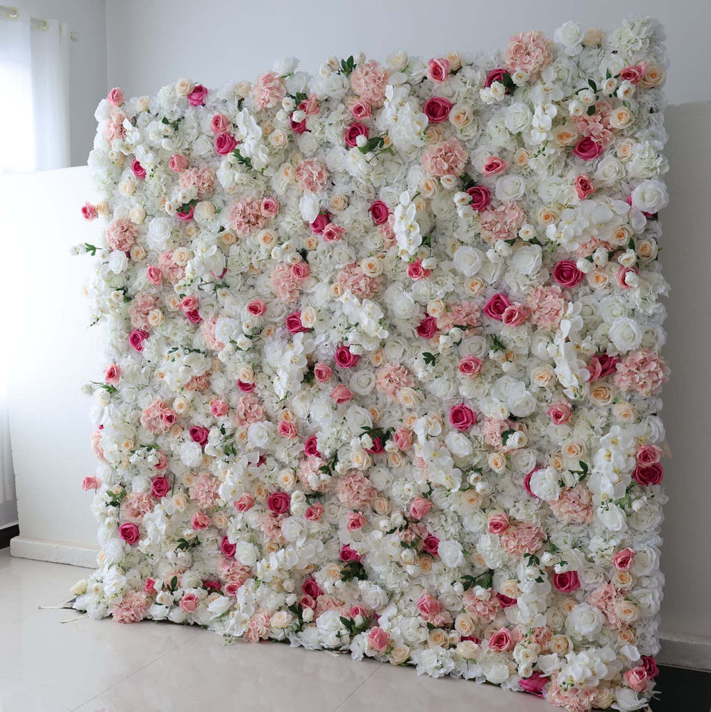 ValarFlowers Rose Peony Hydrangea Artificial Flower Wall Backdrop for Wedding & Event Decor VF-297