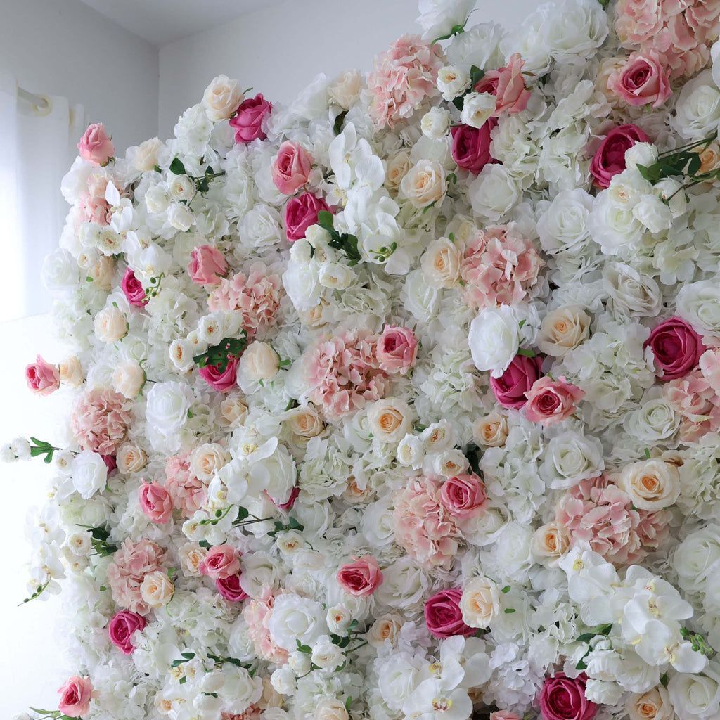 ValarFlowers Rose Peony Hydrangea Artificial Flower Wall Backdrop for Wedding & Event Decor VF-297