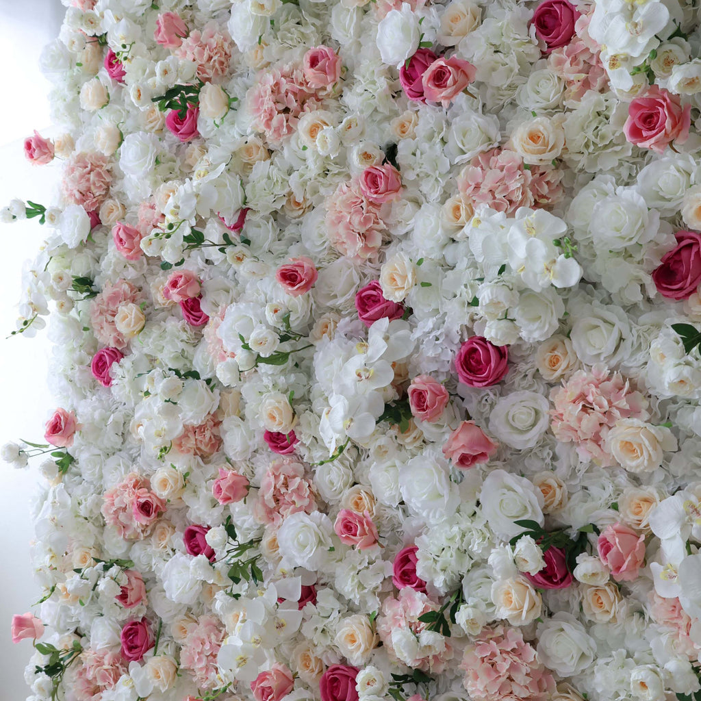 ValarFlowers Rose Peony Hydrangea Artificial Flower Wall Backdrop for Wedding & Event Decor VF-297