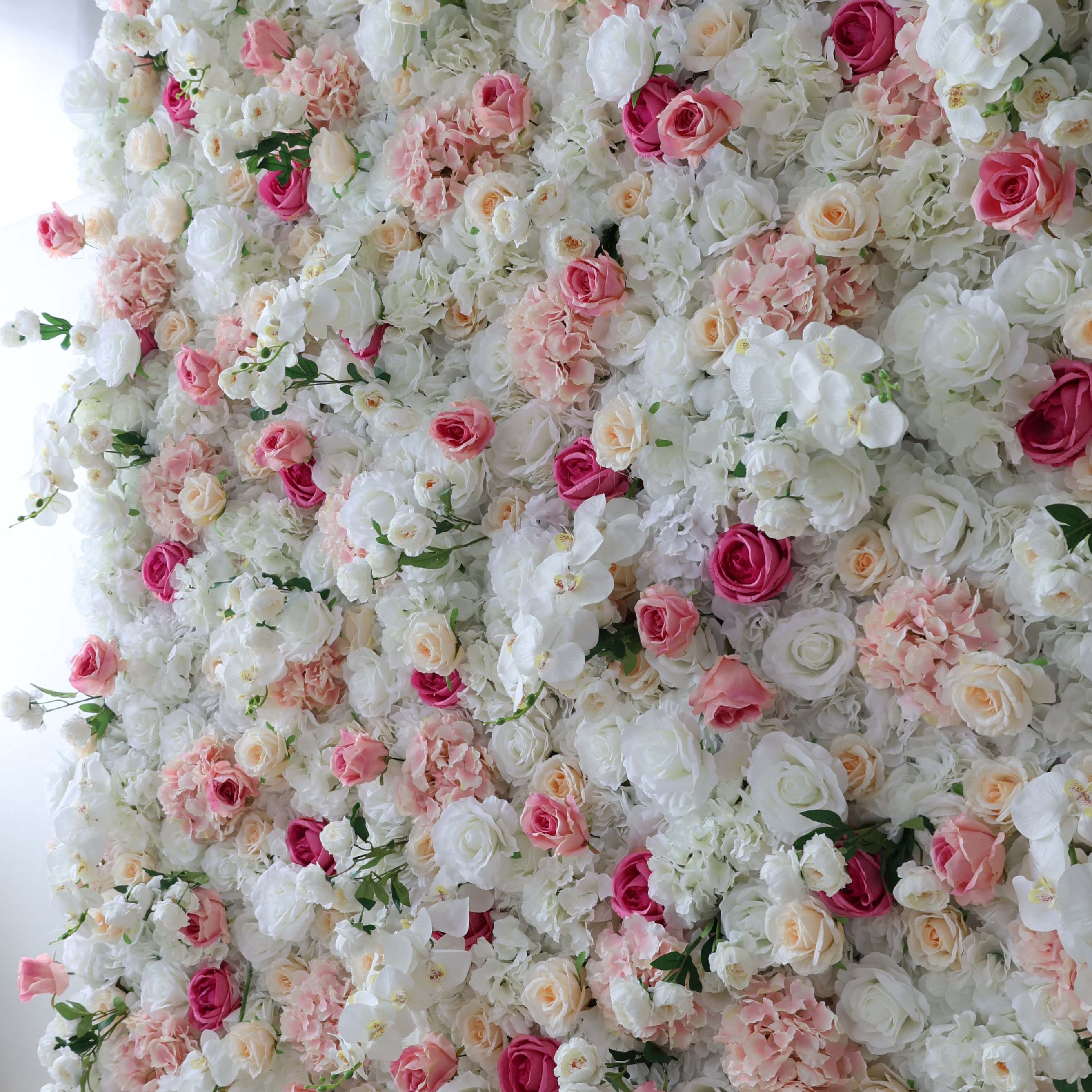 ValarFlowers Rose Peony Hydrangea Artificial Flower Wall Backdrop for Wedding & Event Decor VF-297