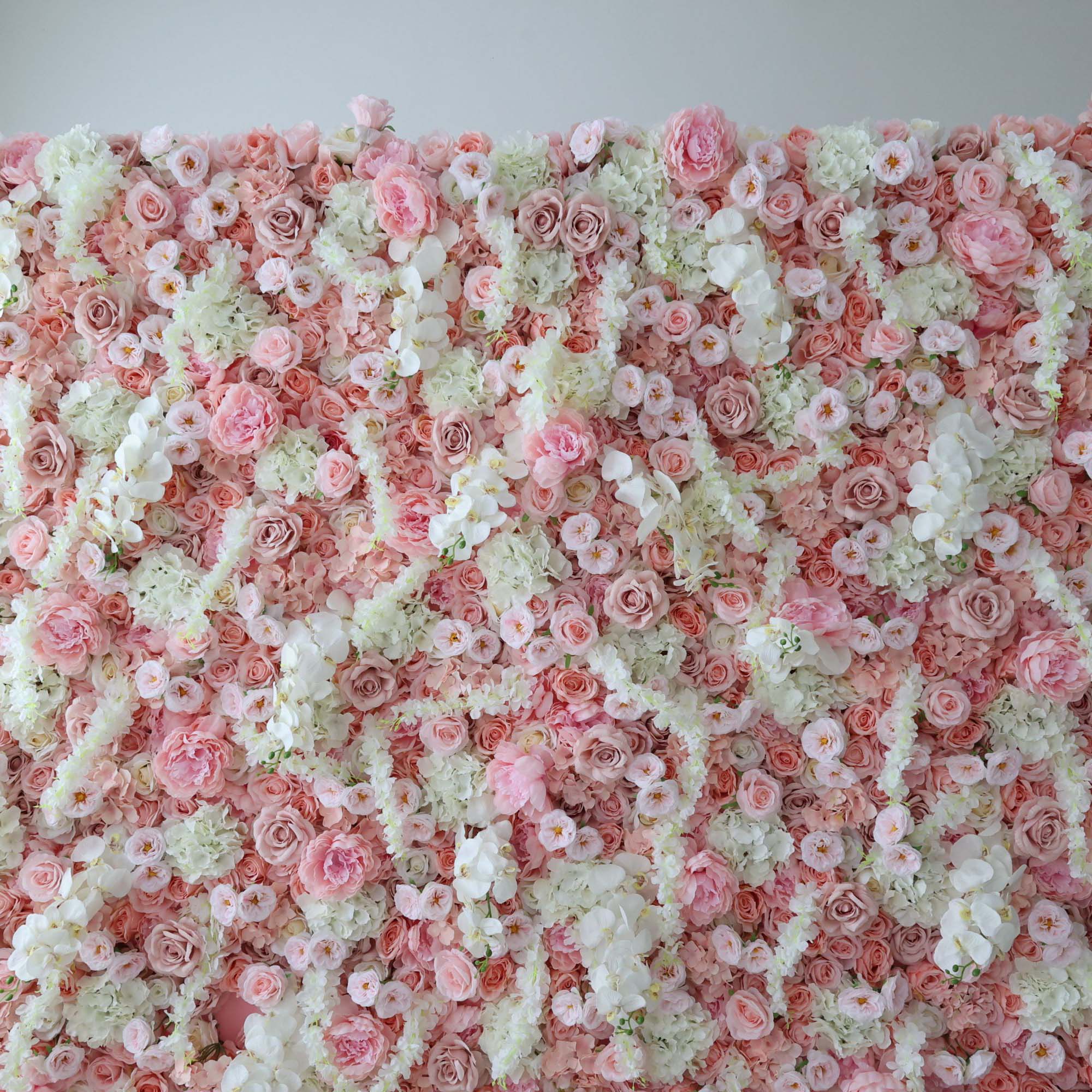 ValarFlowers Pink Rose Peony Artificial Flower Wall Backdrop for Wedding & Event Decor VF-304