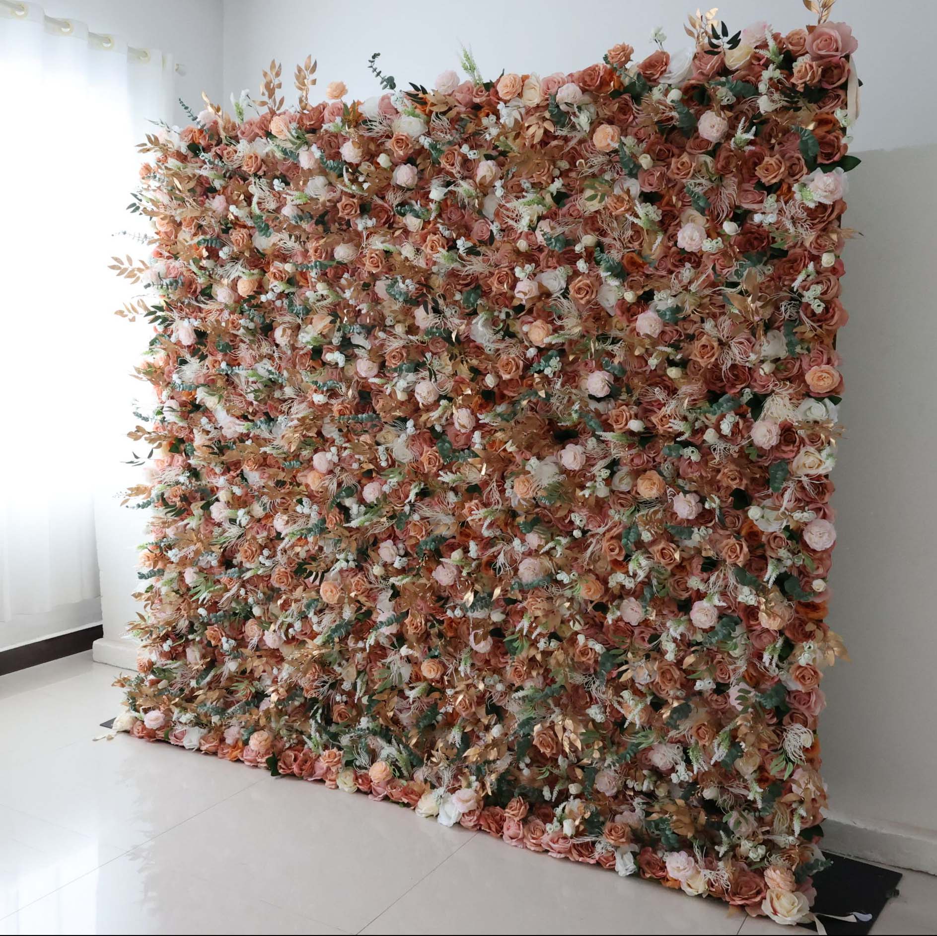 ValarFlowers Silk Artificial Flower Wall Backdrop for Wedding & Event Decor VF-301