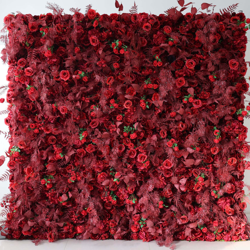 ValarFlowers Pink White Rose Artificial Flower Wall Backdrop for Wedding & Event Decor VF-303