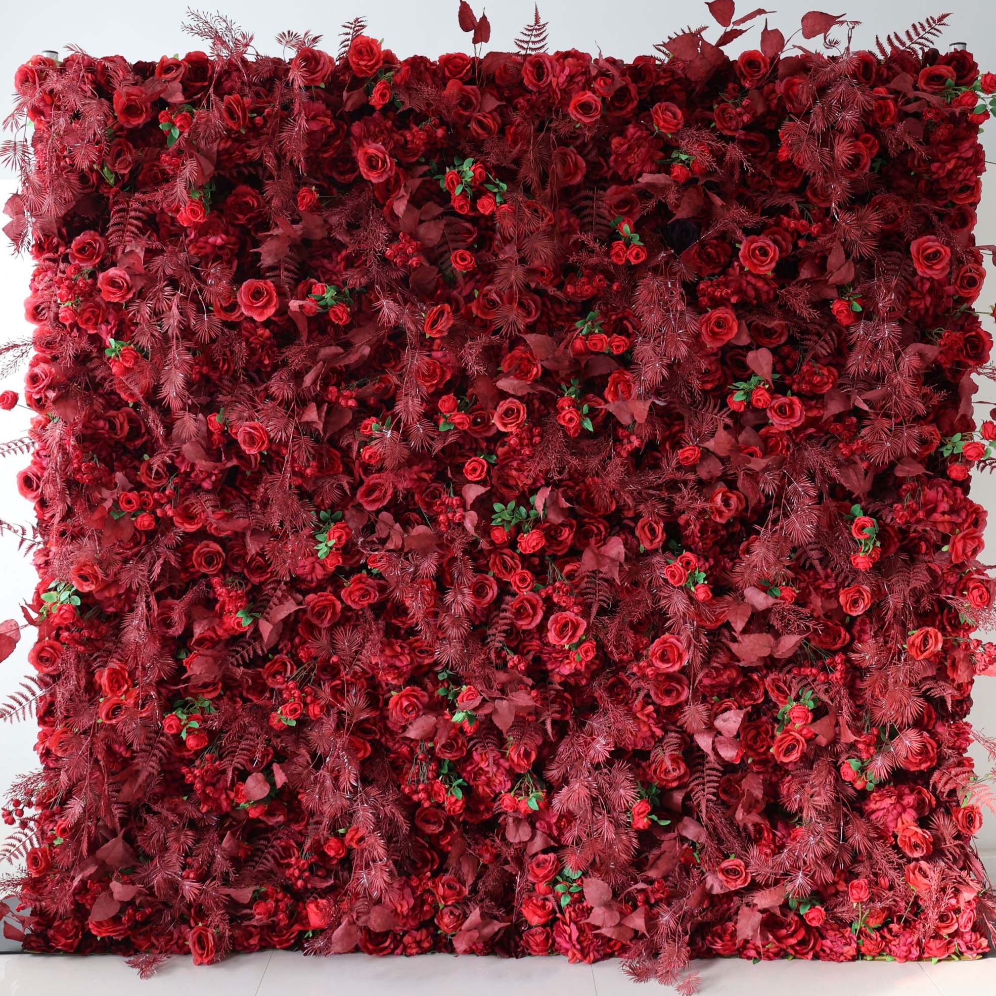 ValarFlowers Pink White Rose Artificial Flower Wall Backdrop for Wedding & Event Decor VF-303