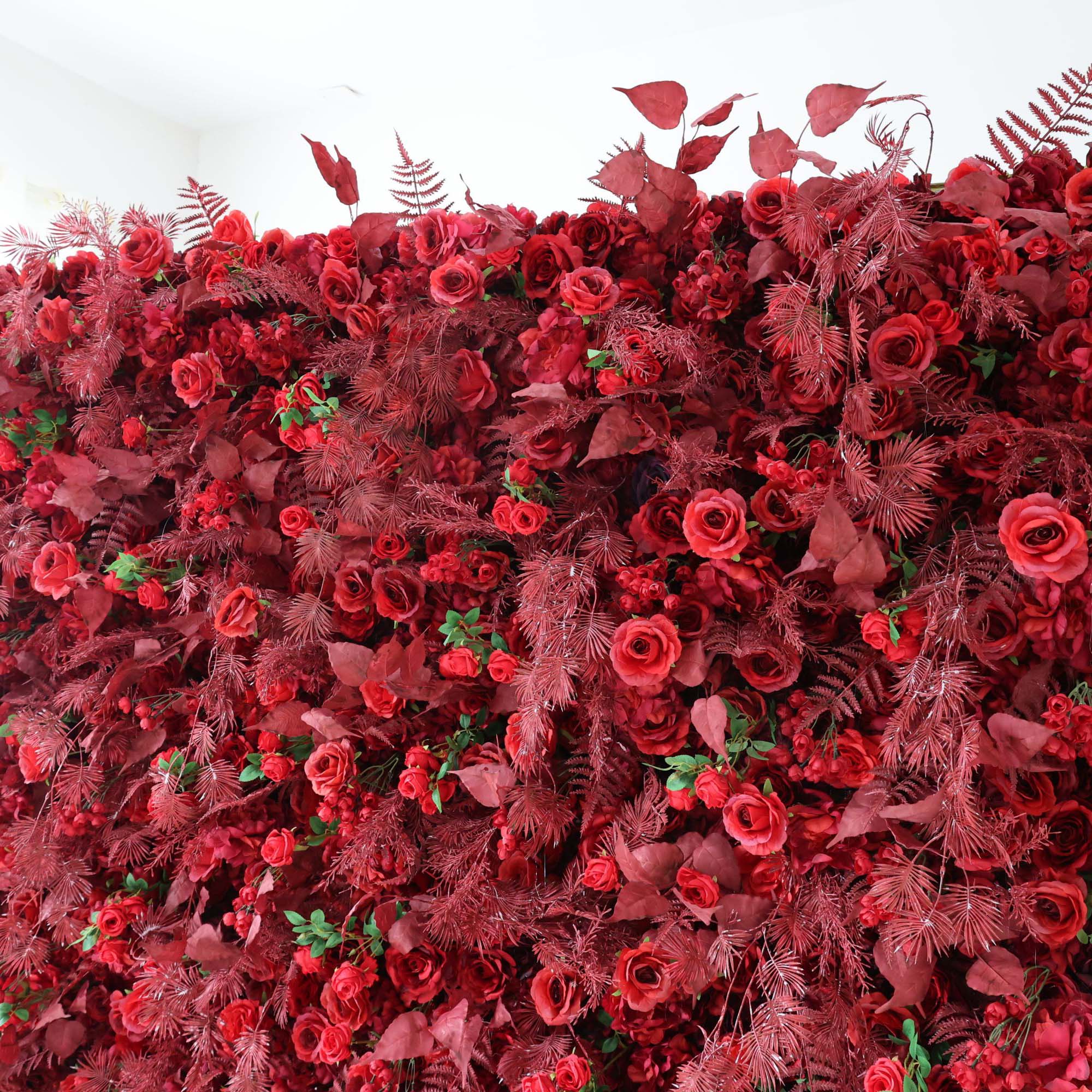 ValarFlowers Pink White Rose Artificial Flower Wall Backdrop for Wedding & Event Decor VF-303