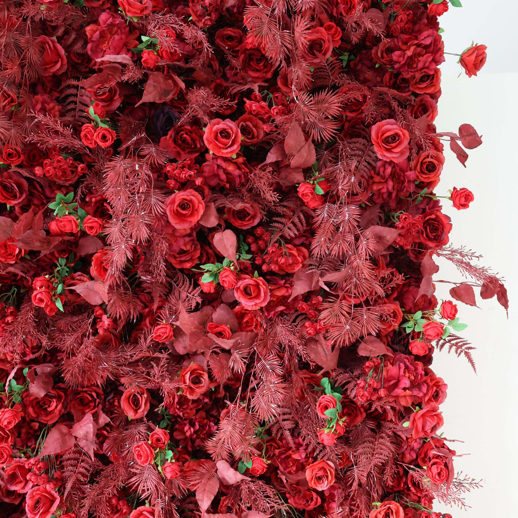 ValarFlowers Pink White Rose Artificial Flower Wall Backdrop for Wedding & Event Decor VF-303