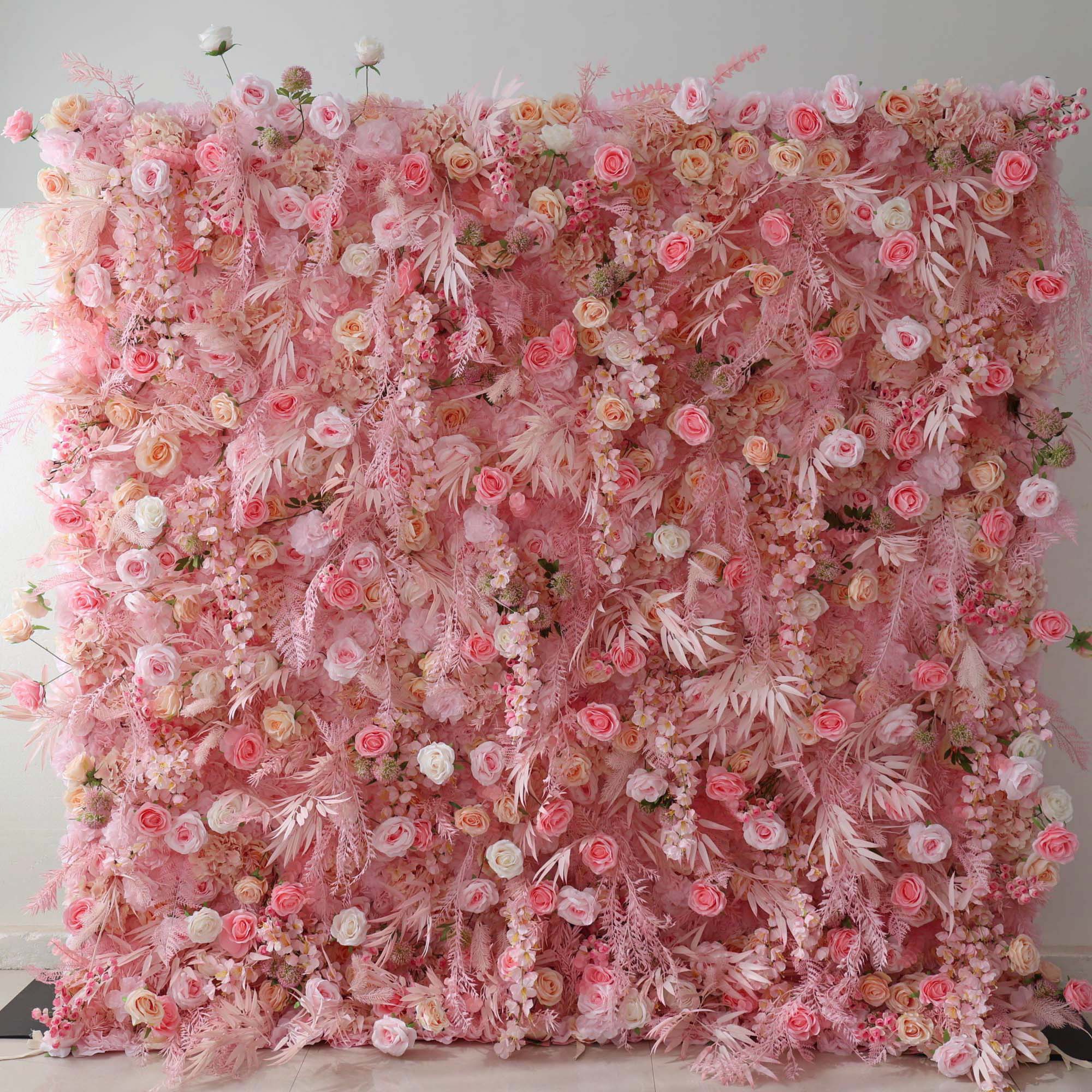 ValarFlowers Rose Peony Hydrangea Artificial Flower Wall Backdrop for Wedding & Event Decor VF-305