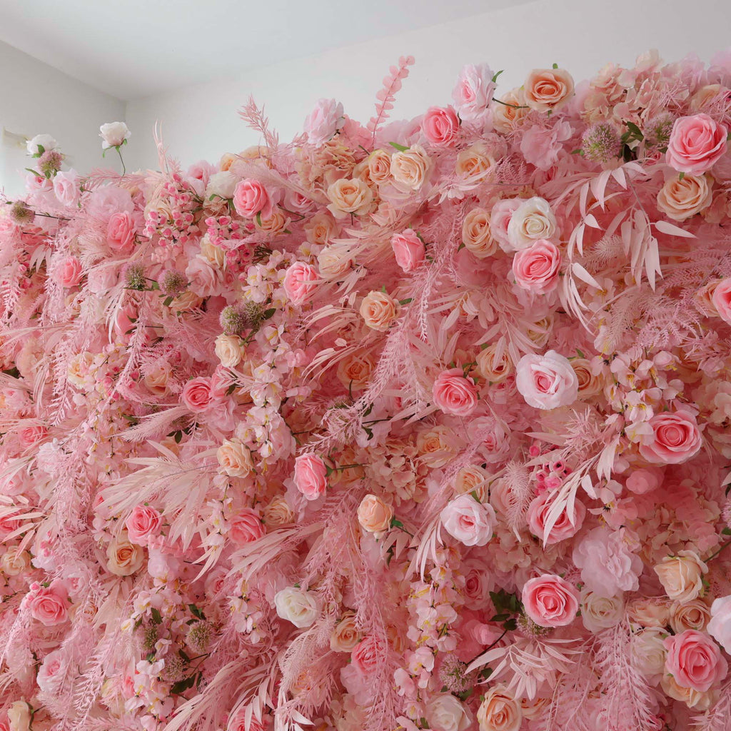 ValarFlowers Rose Peony Hydrangea Artificial Flower Wall Backdrop for Wedding & Event Decor VF-305