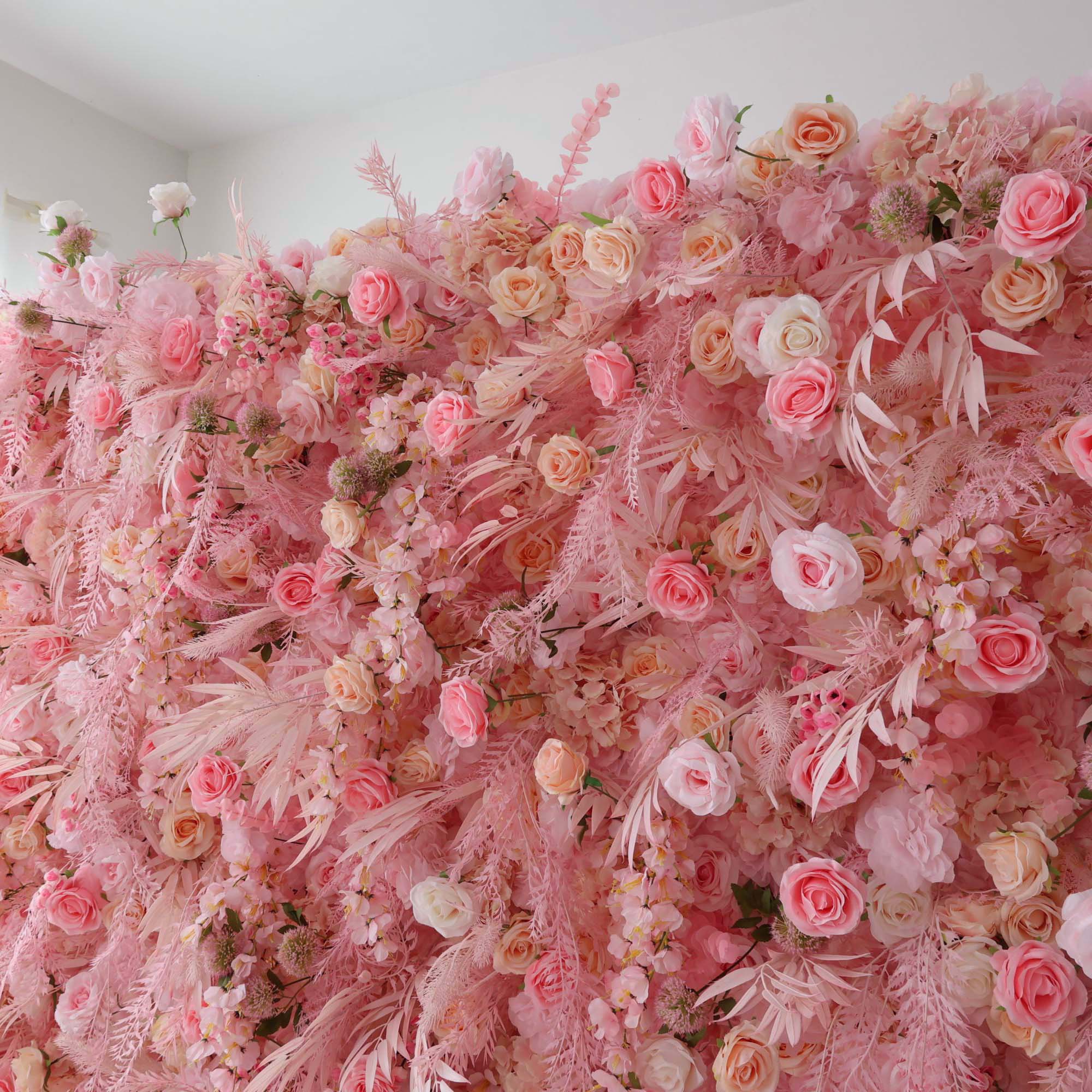 ValarFlowers Rose Peony Hydrangea Artificial Flower Wall Backdrop for Wedding & Event Decor VF-305