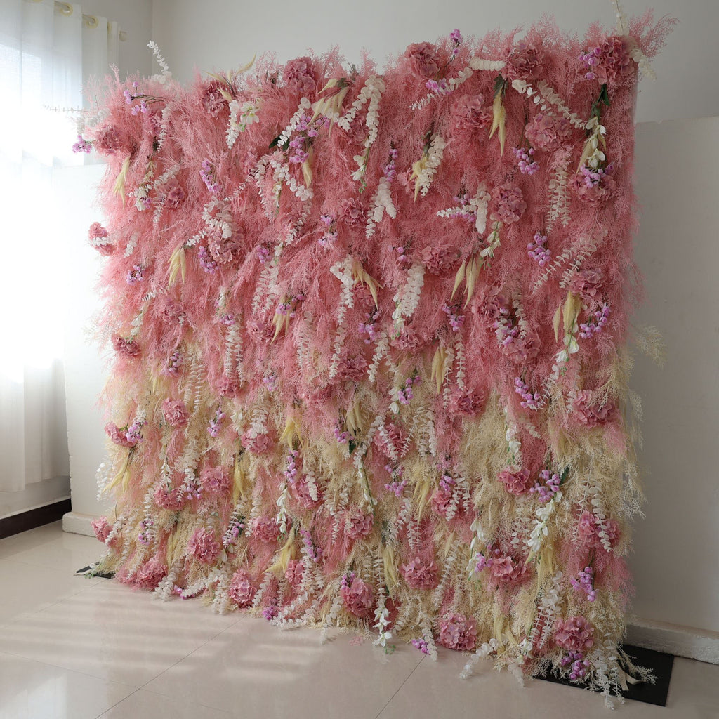 ValarFlowers Luxury Artificial Flower Wall Backdrop for Wedding & Event Decor VF-316