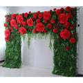 ValarFlowers Pink Ivory Rose Artificial Flower Wall Backdrop for Wedding & Event Decor VF-318