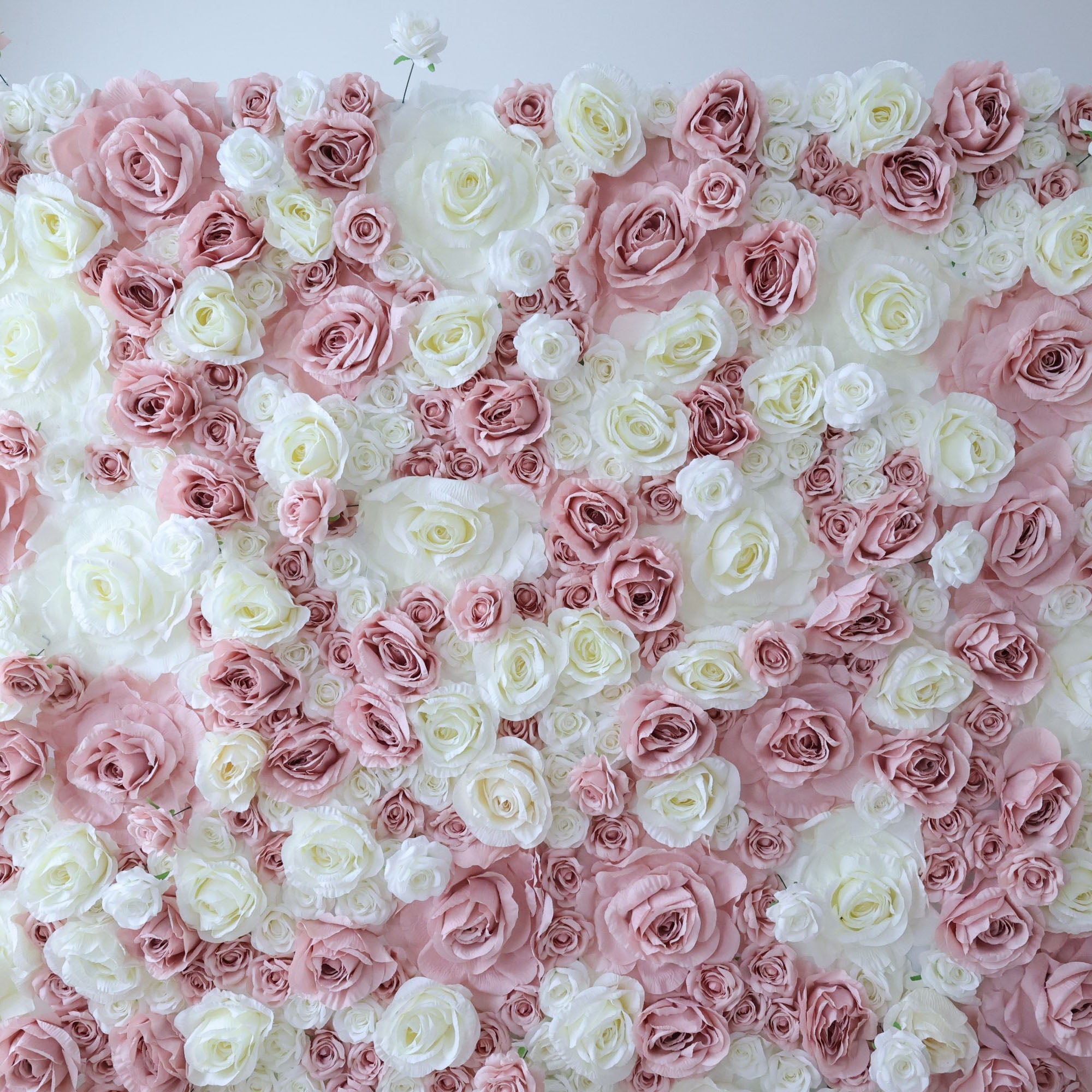 ValarFlowers Blush Pink Ivory Artificial Flower Wall Backdrop for Wedding & Event Decor VF-315
