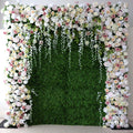 ValarFlowers White Pink Rose Artificial Flower Wall Backdrop for Wedding & Event Decor VF-294
