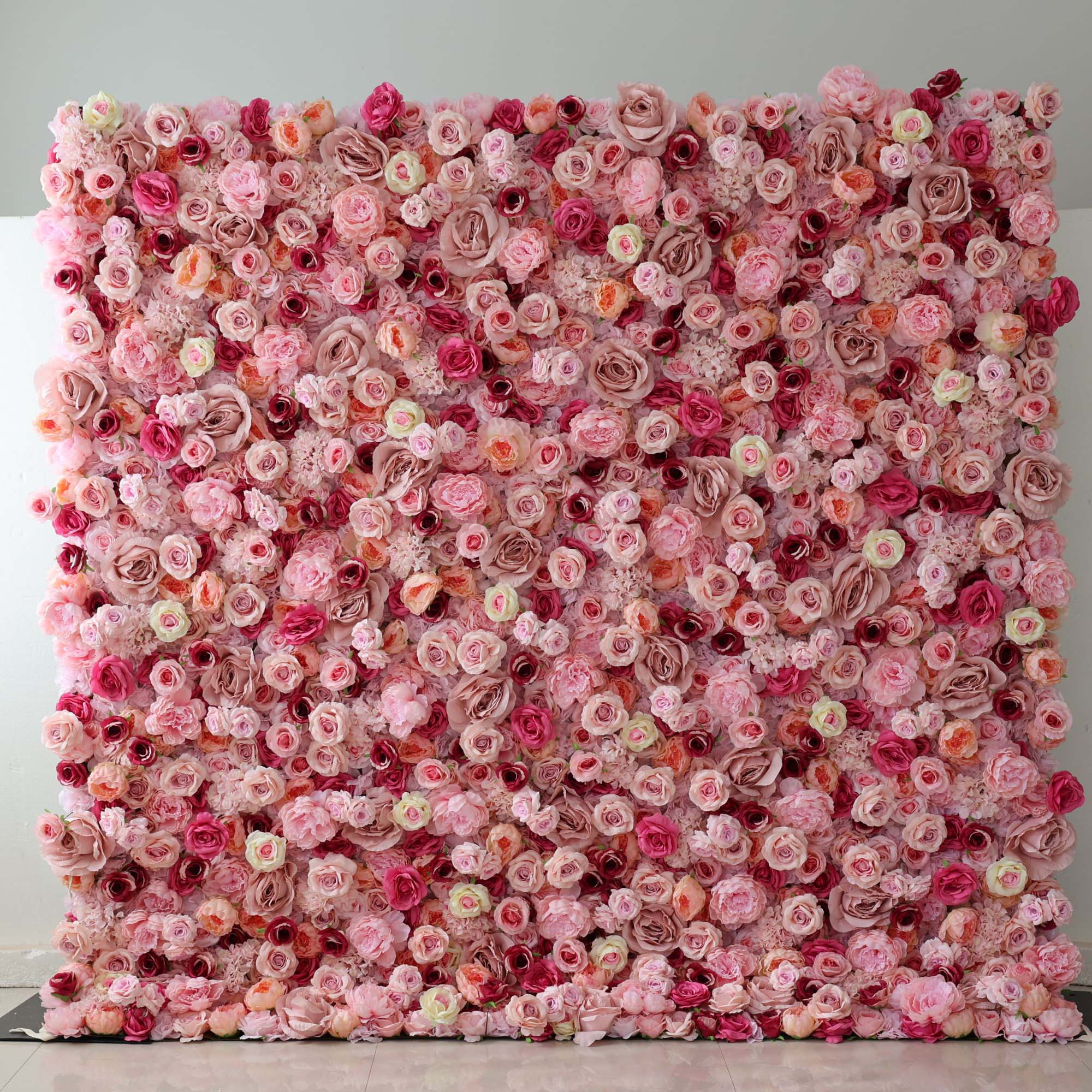 ValarFlowers Rose Peony Hydrangea Artificial Flower Wall Backdrop for Wedding & Event Decor VF-296
