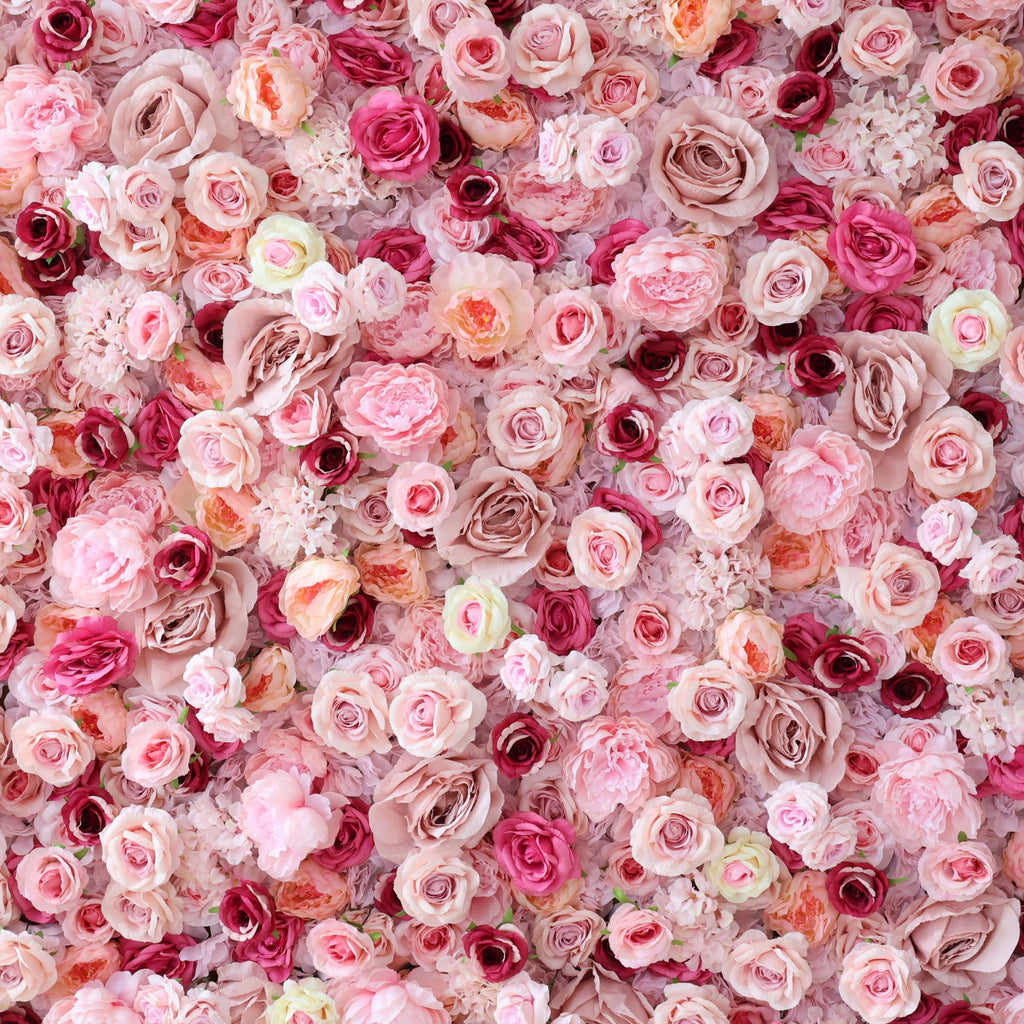 ValarFlowers Rose Peony Hydrangea Artificial Flower Wall Backdrop for Wedding & Event Decor VF-296