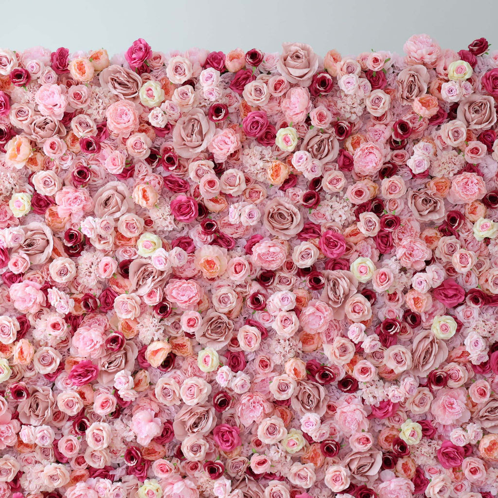 ValarFlowers Rose Peony Hydrangea Artificial Flower Wall Backdrop for Wedding & Event Decor VF-296