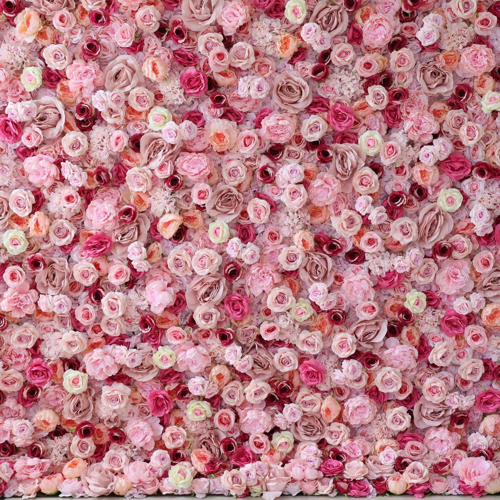ValarFlowers Rose Peony Hydrangea Artificial Flower Wall Backdrop for Wedding & Event Decor VF-296