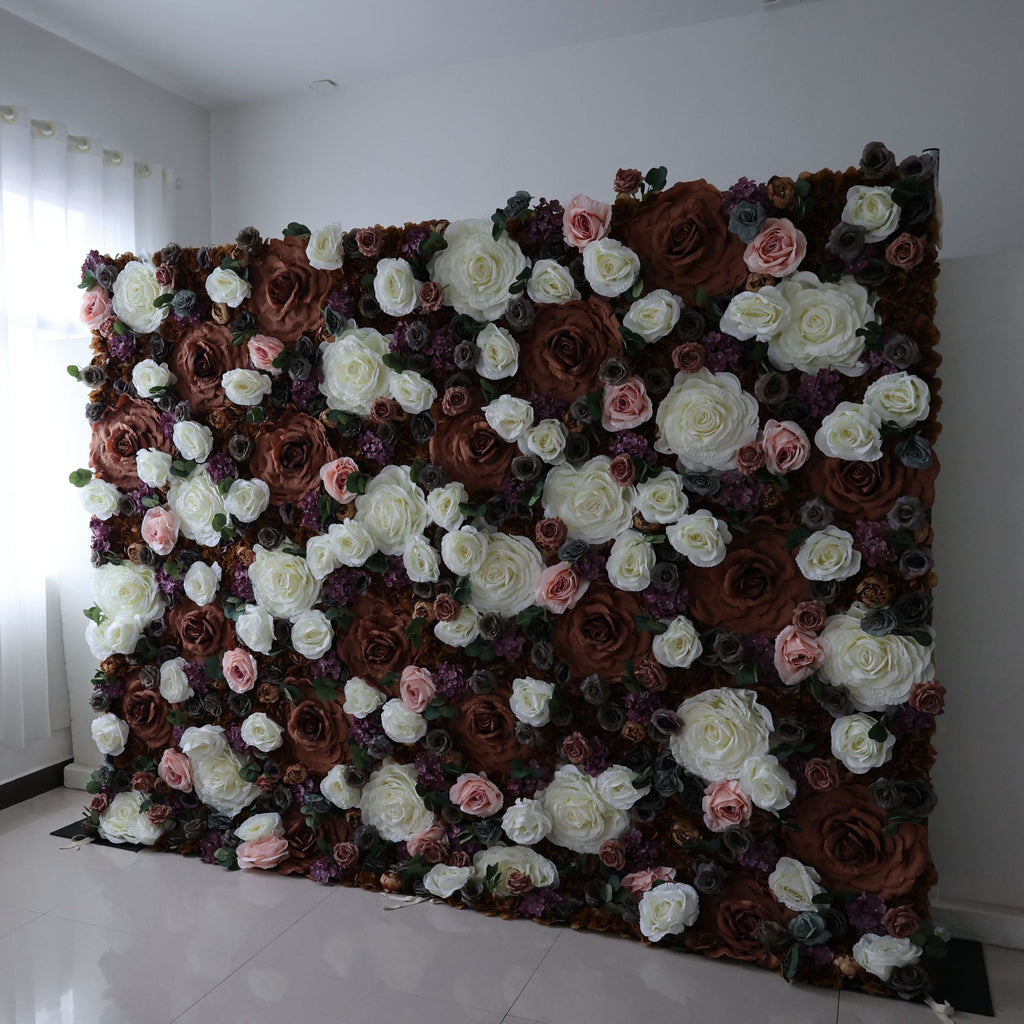 ValarFlowers Rose Peony Hydrangea Artificial Flower Wall Backdrop for Wedding & Event Decor VF-320