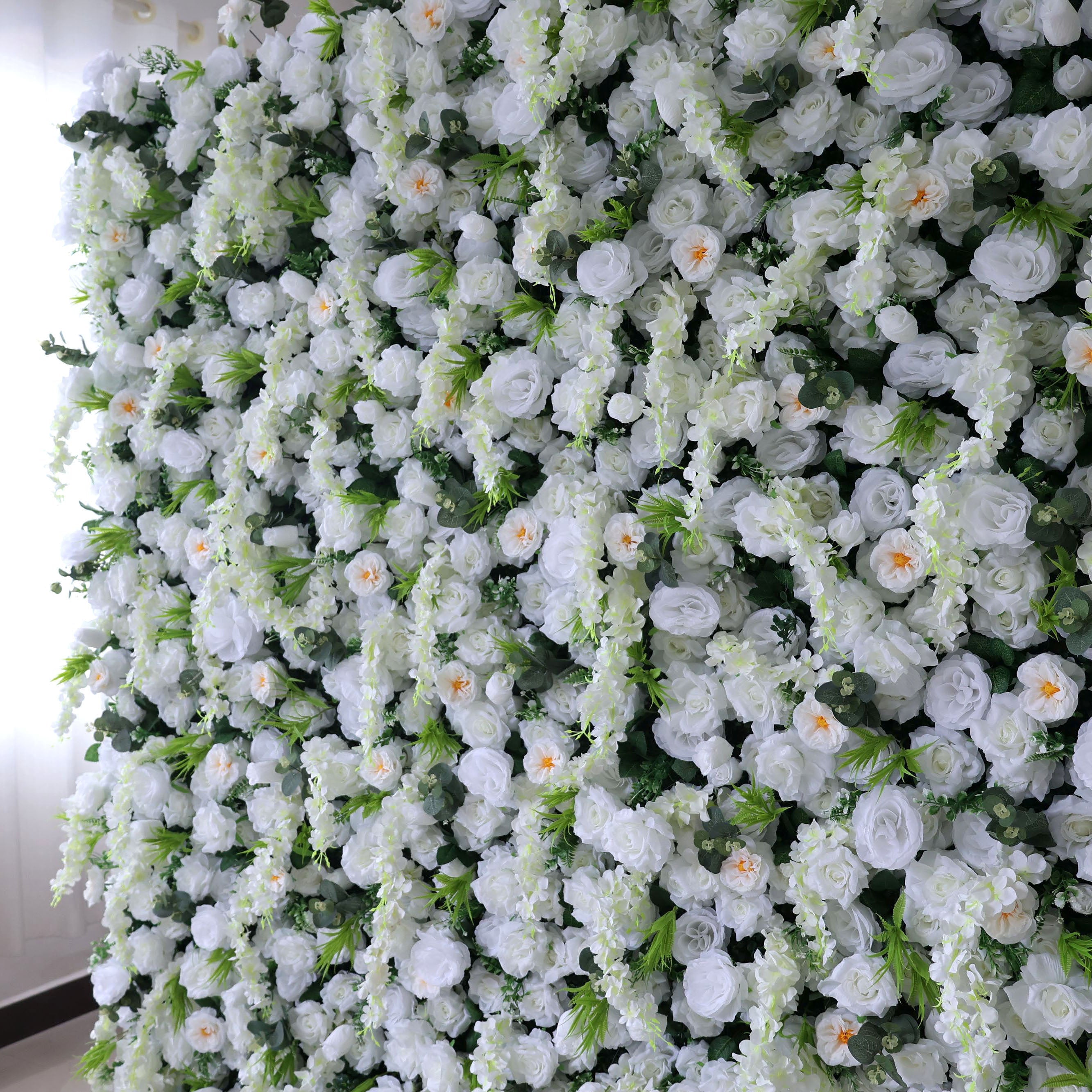 ValarFlowers Luxury Artificial Flower Wall Backdrop for Wedding & Event Decor VF-391