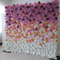 ValarFlowers Pink Rose Peony Artificial Flower Wall Backdrop for Wedding & Event Decor VF-390