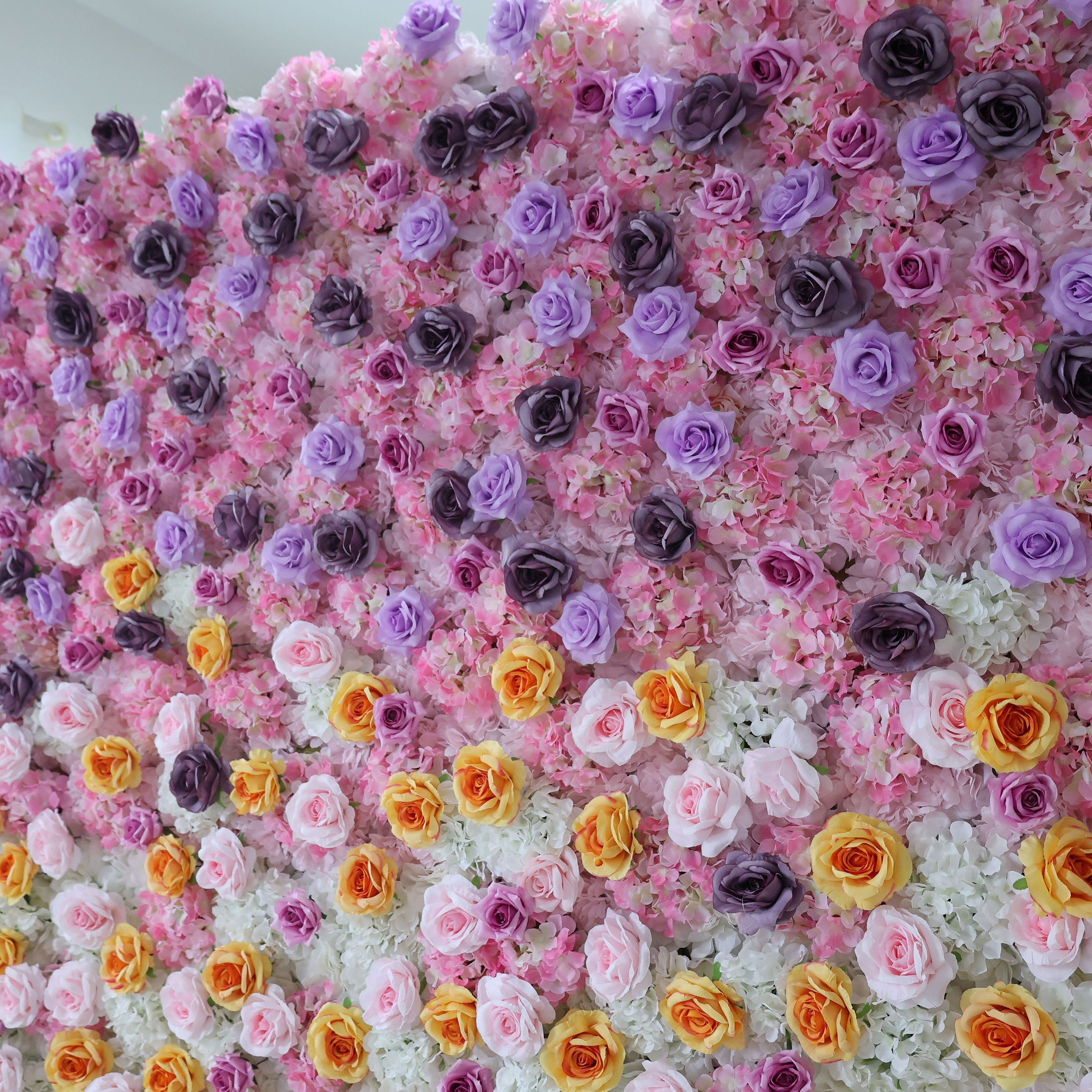 ValarFlowers Pink Rose Peony Artificial Flower Wall Backdrop for Wedding & Event Decor VF-390