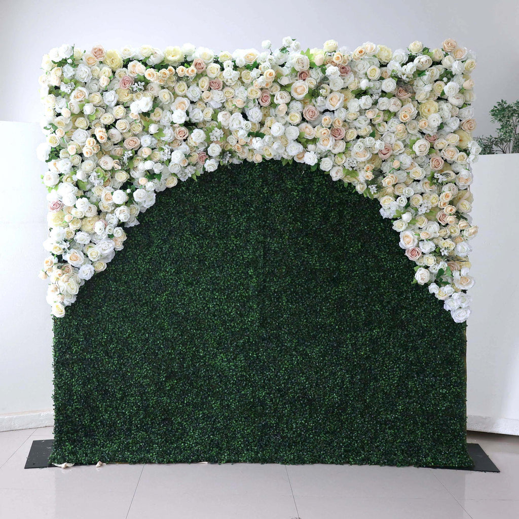 ValarFlowers Faux Artificial Flower Wall Backdrop for Wedding & Event Decor VF-388